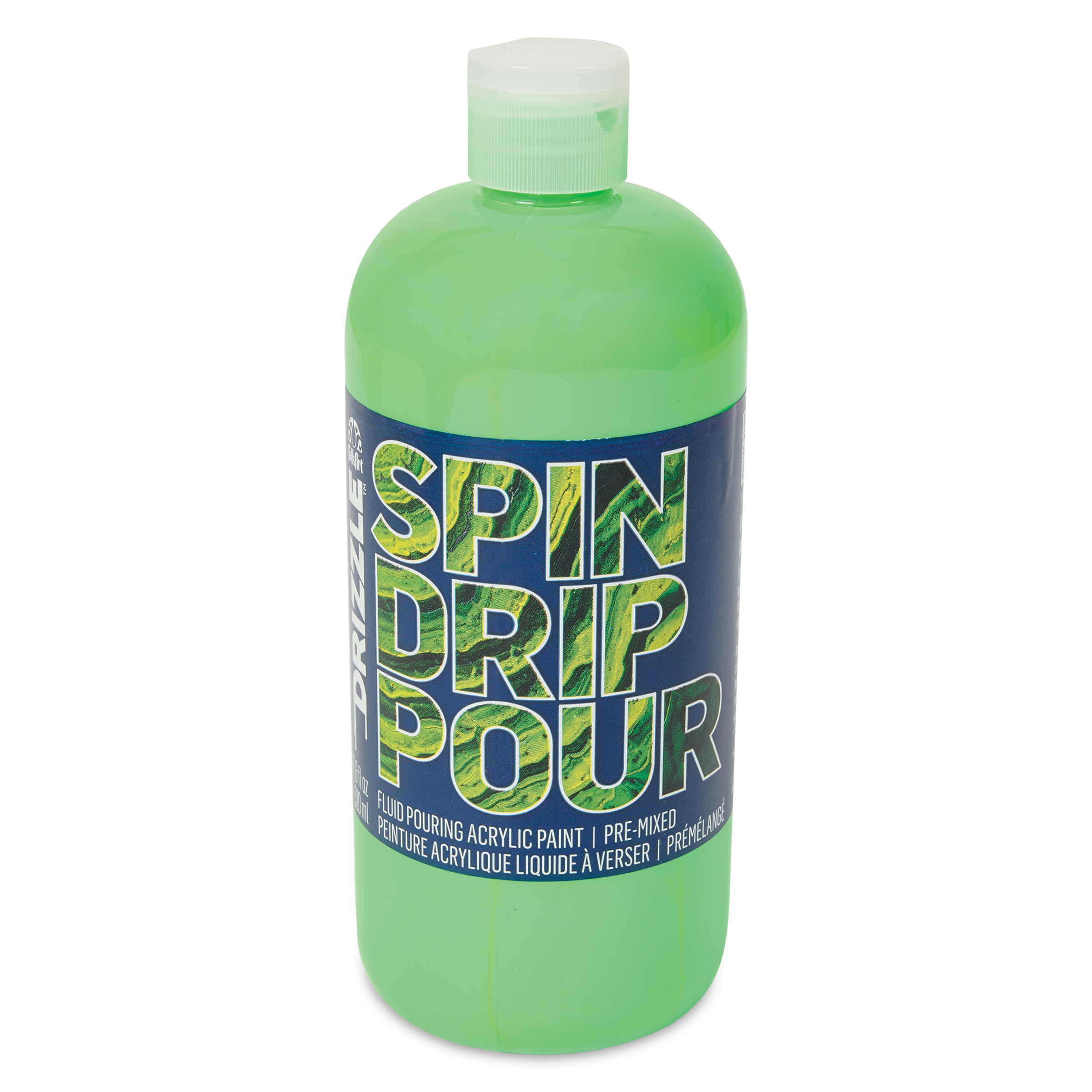 FolkArt® Drizzle™ Pre-Mixed Fluid Pouring Acrylic Paint, 17.6 oz By Folk Art in Neon Limeade | 17.6 fl oz