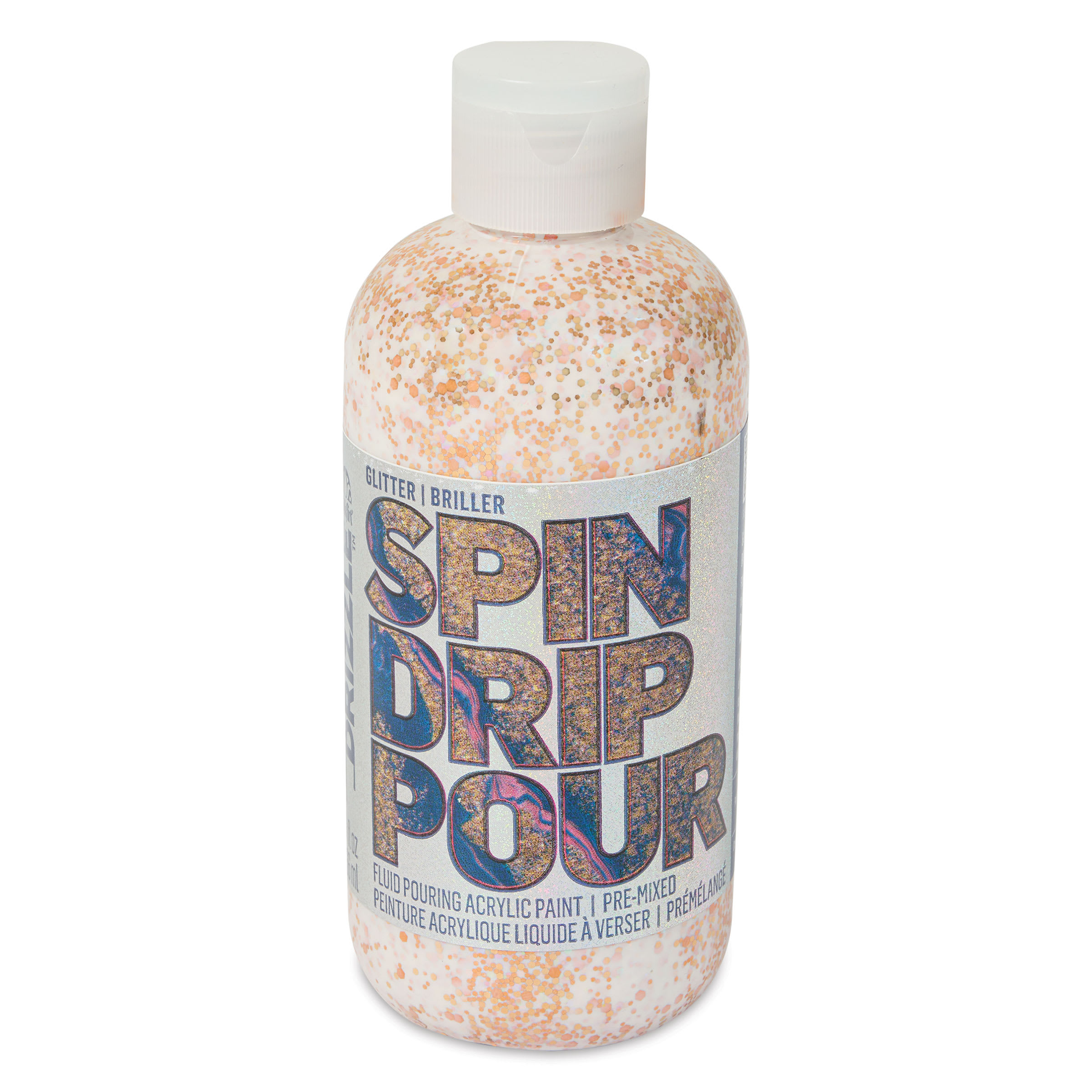 FolkArt Drizzle Acrylic Pouring Paint - Rosie Gold Glitter, 266 ml