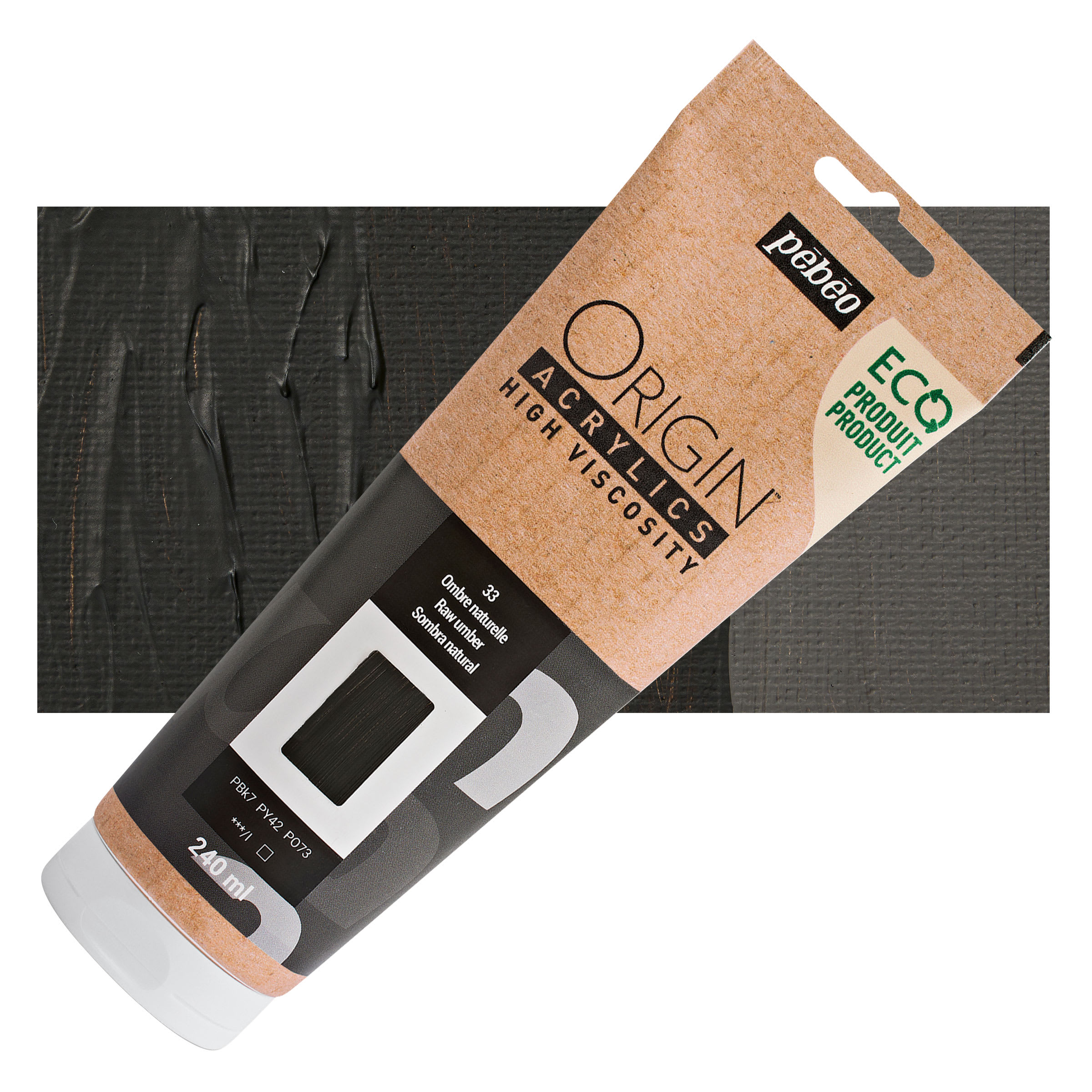 Pebeo Origin Acrylic Paint - Raw Umber, 240 ml