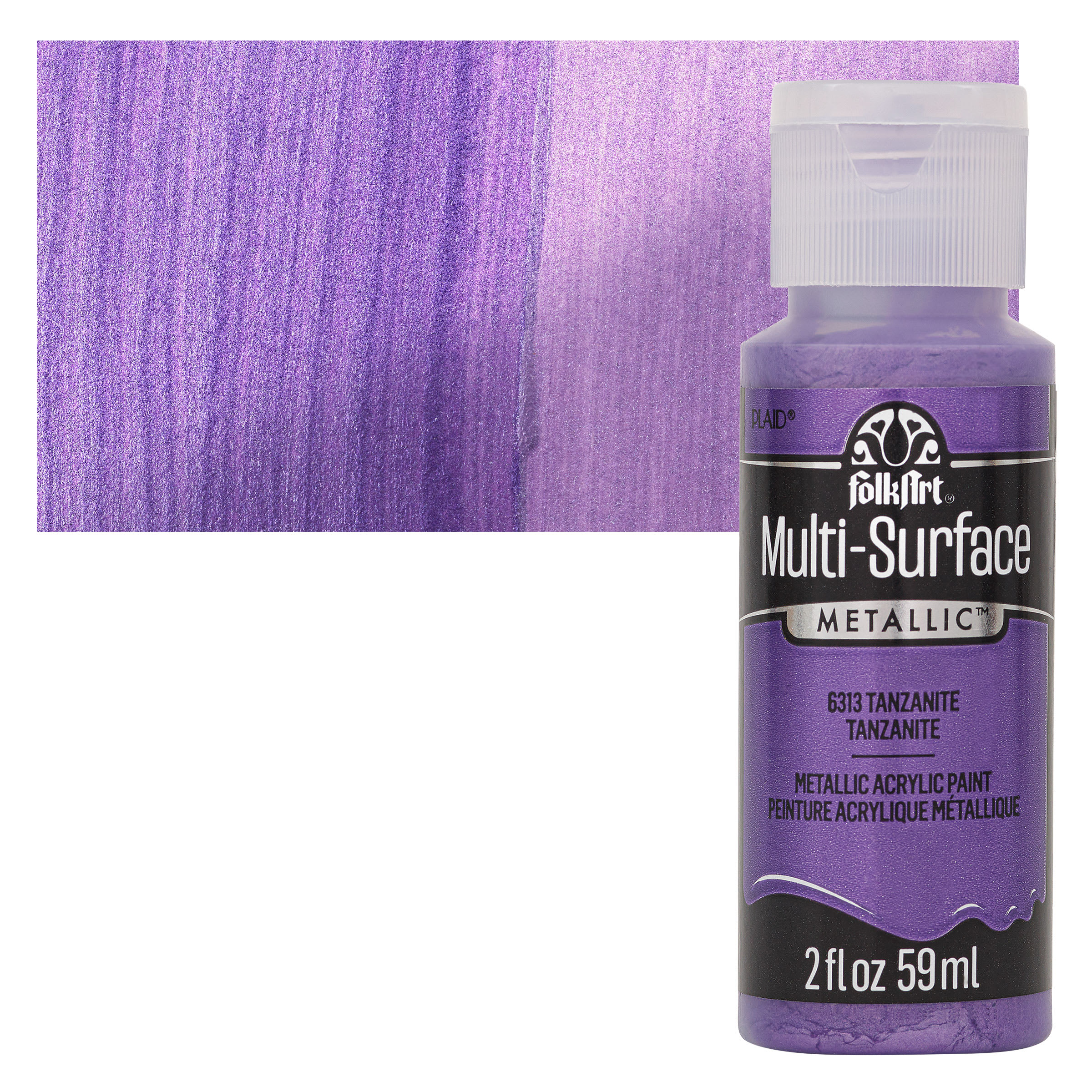 FolkArt Multi-Surface Metallic Acrylic Paint - Tanzanite, 59 ml