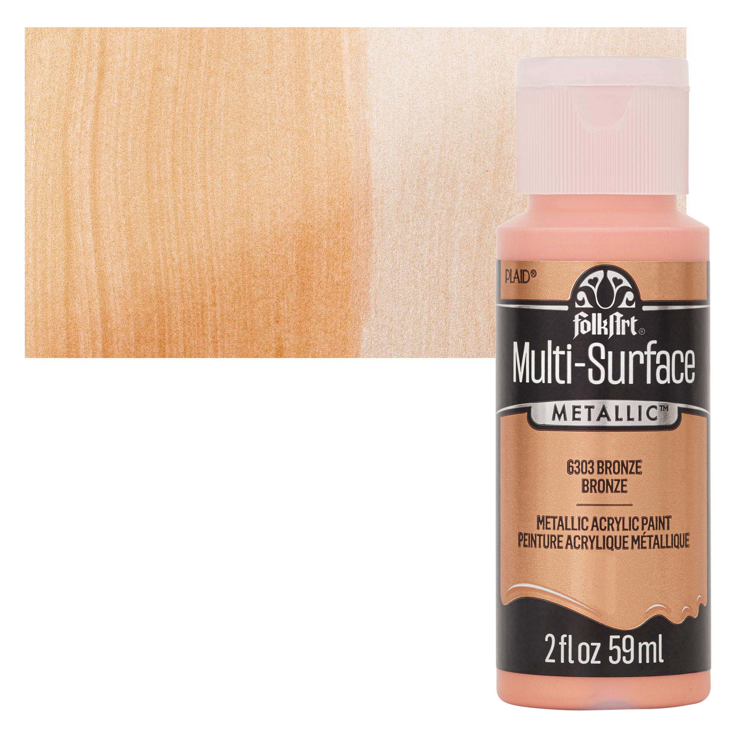 FolkArt Multi-Surface Metallic Acrylic Paint - Bronze, 59 ml
