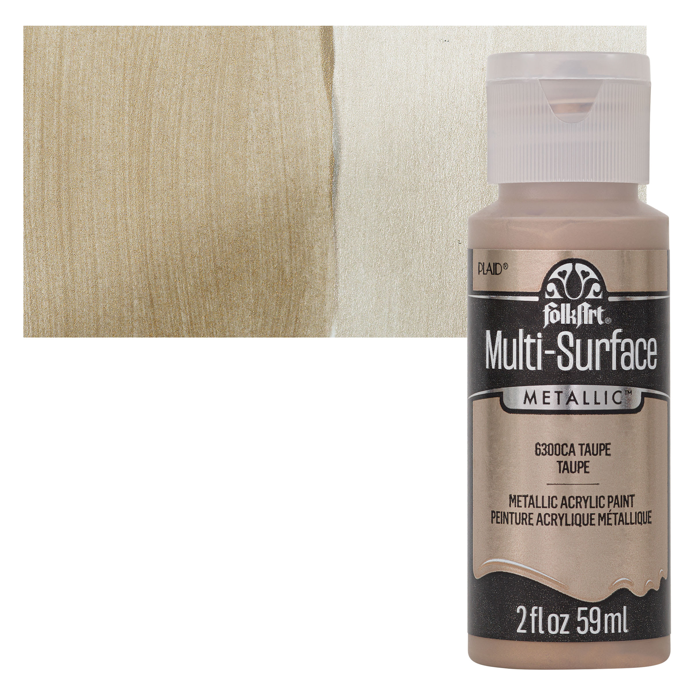 FolkArt® Multi-Surface Metallic Acrylic Paint By Folk Art in Taupe | 2 fl oz