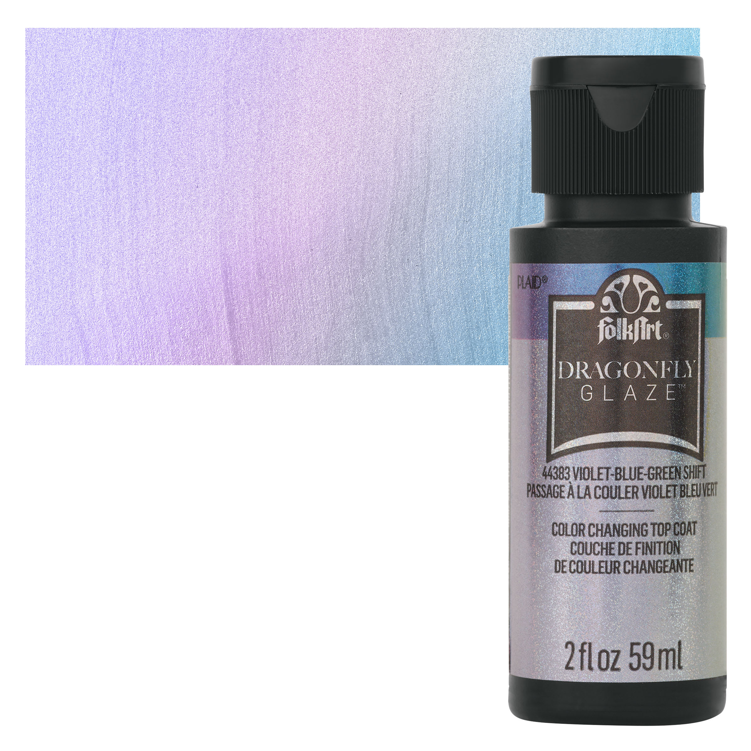 FolkArt® Dragonfly Glaze™ Acrylic Top Coat By Folk Art Paint in Violet Blue Green Shift | 2 fl oz