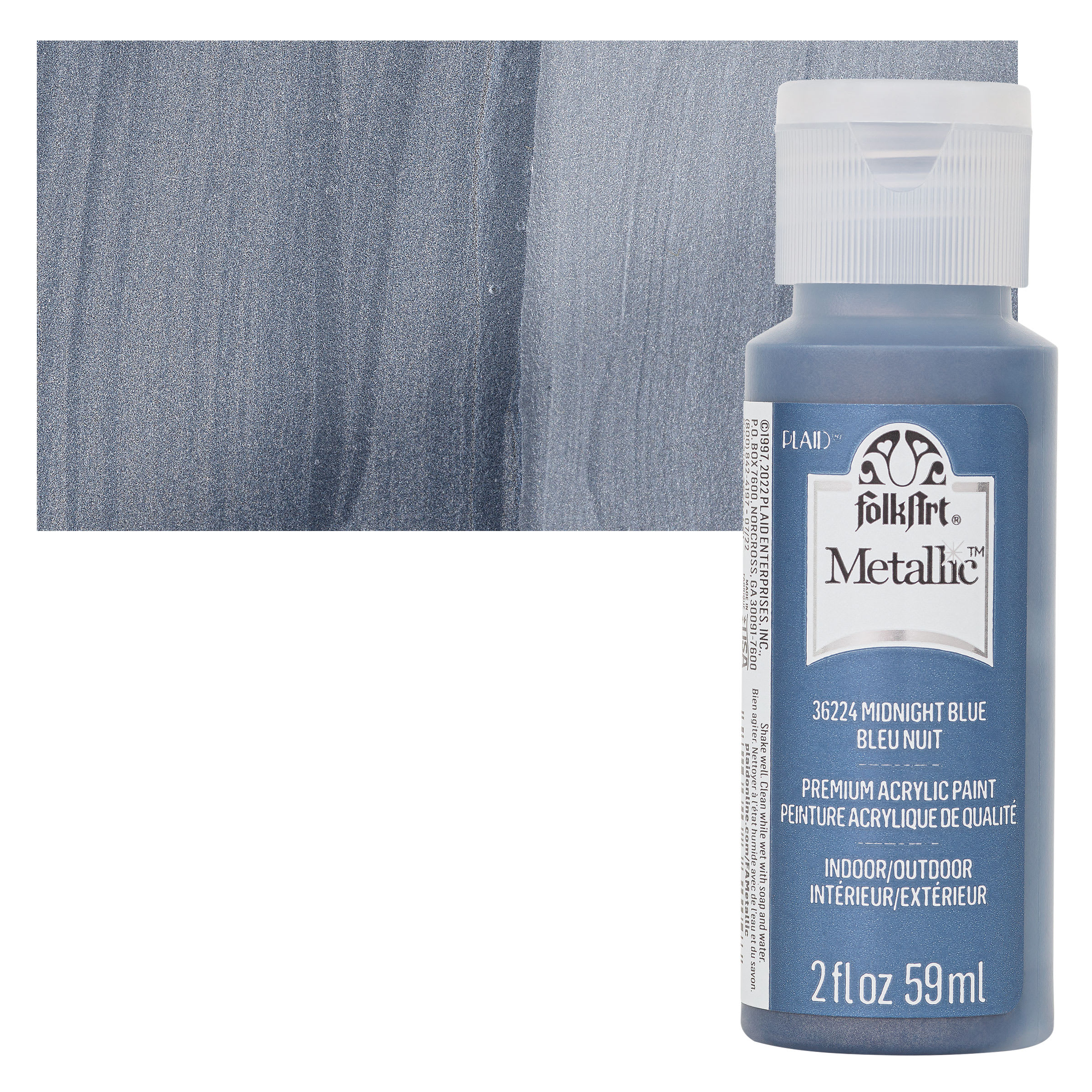 FolkArt Metallic Acrylic Paint - Midnight Blue, 59 ml
