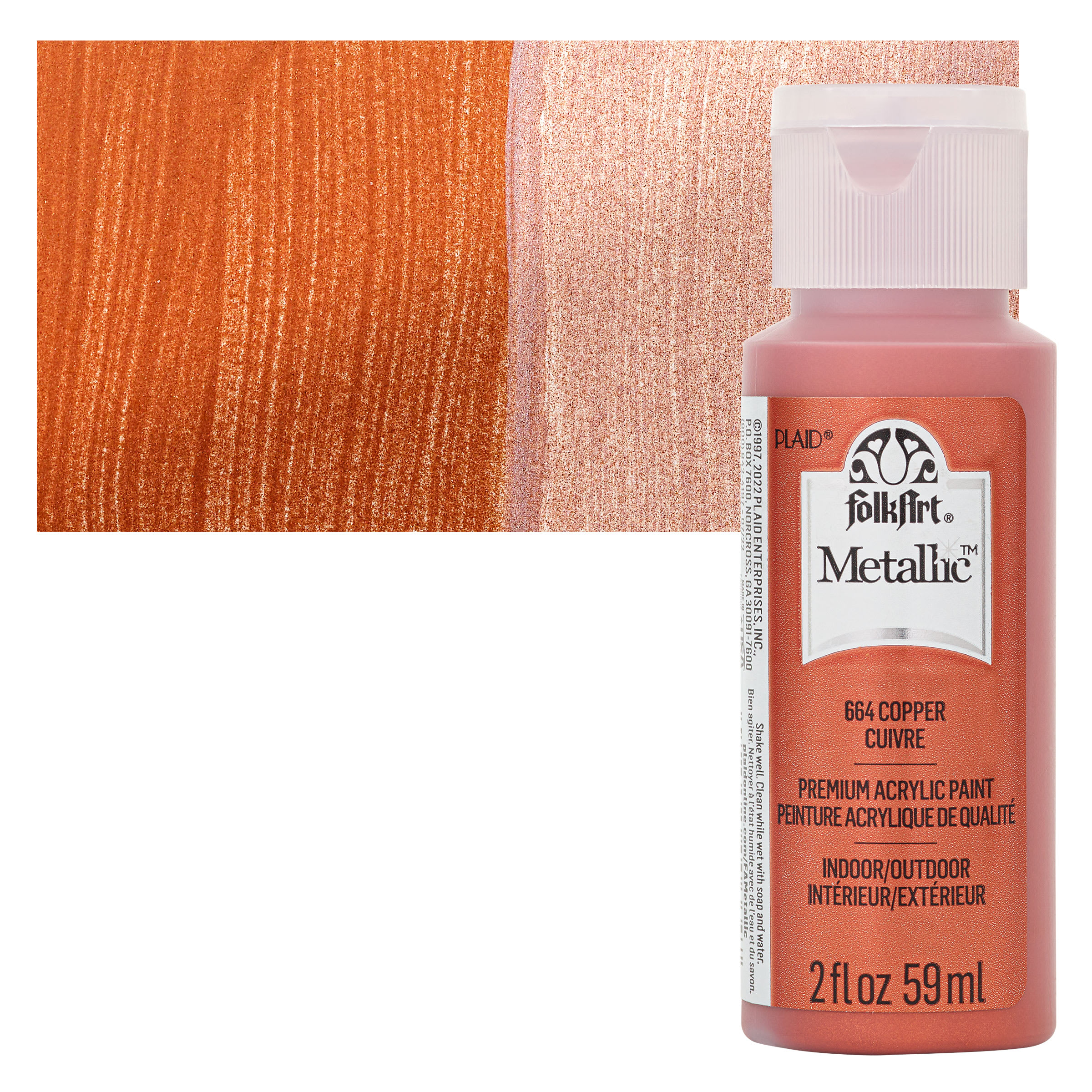 FolkArt Metallic Acrylic Paint - Copper, 59 ml