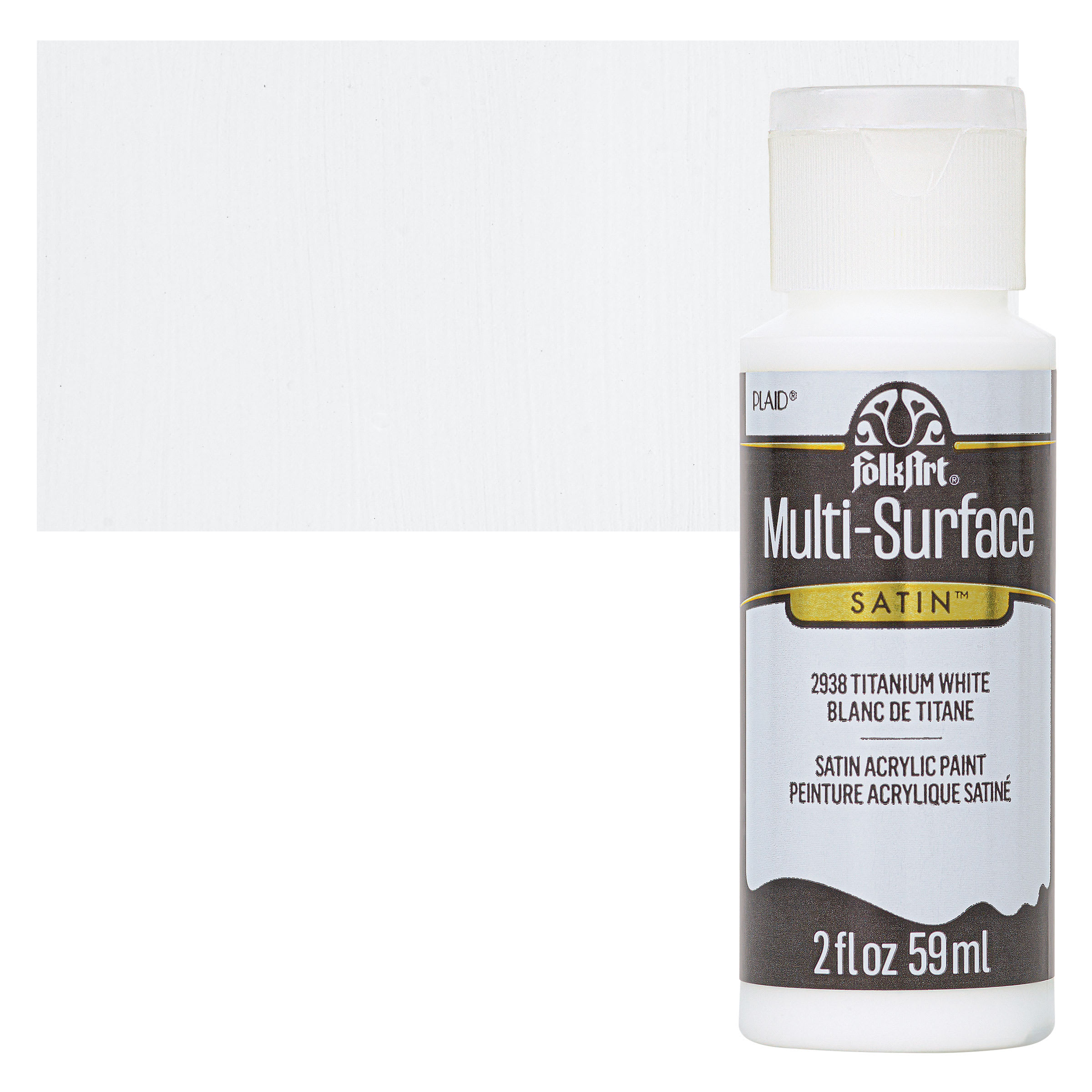 FolkArt Multi-Surface Acrylic Paint - Titanium White, 59 ml