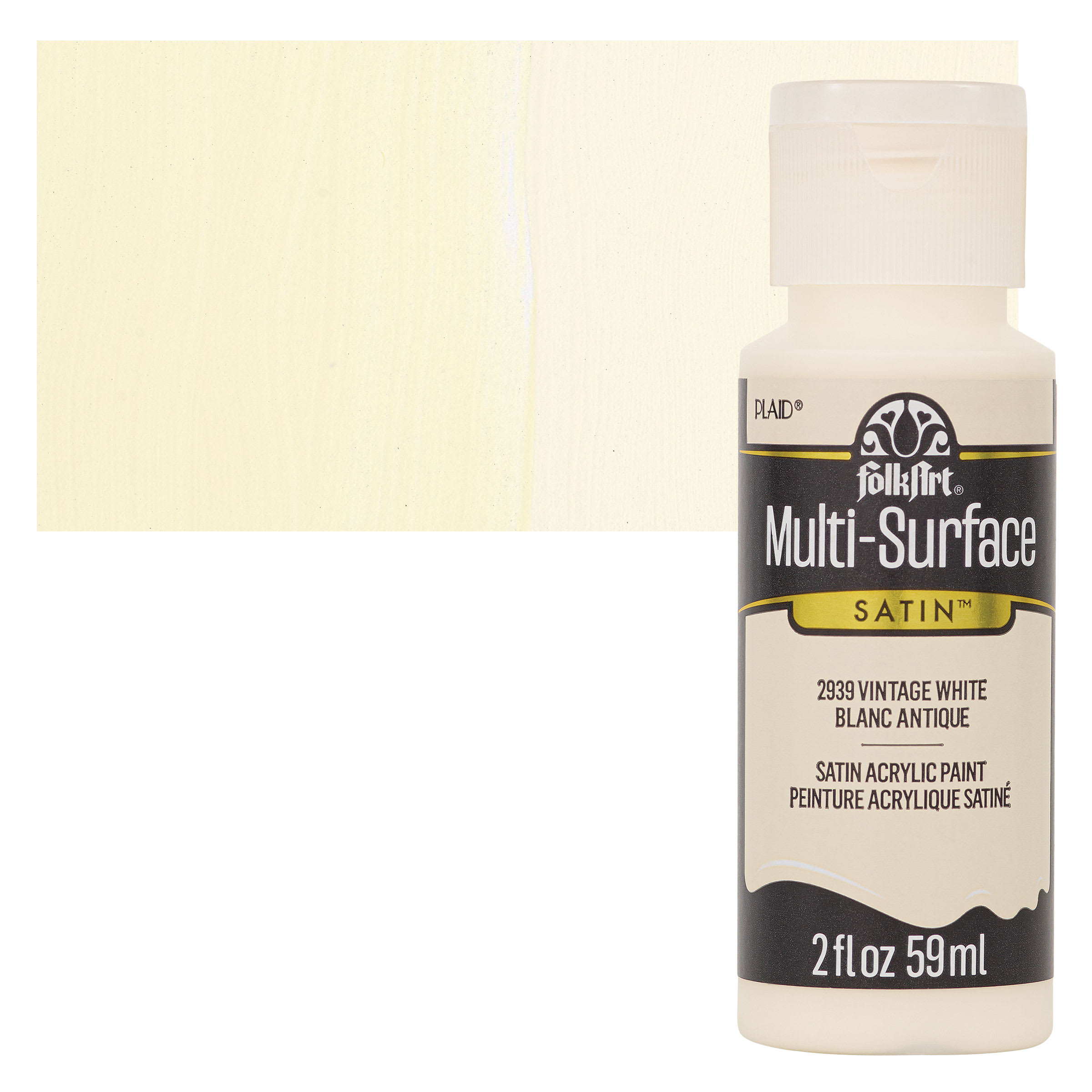 FolkArt Multi-Surface Acrylic Paint - Vintage White, 59 ml