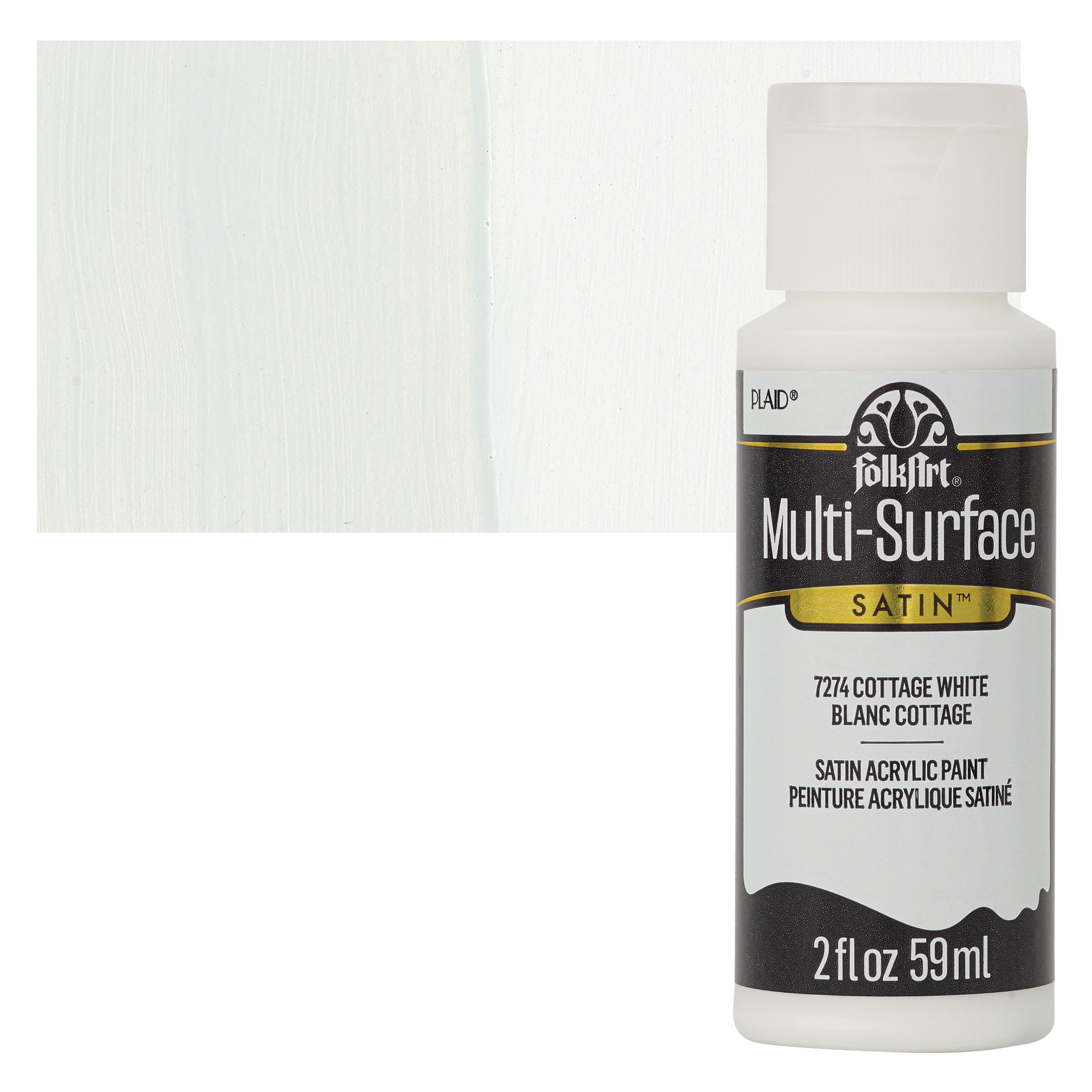 FolkArt® Multi-Surface Satin Acrylic Paint, 2 oz By Folk Art in Cottage White | 2 fl oz