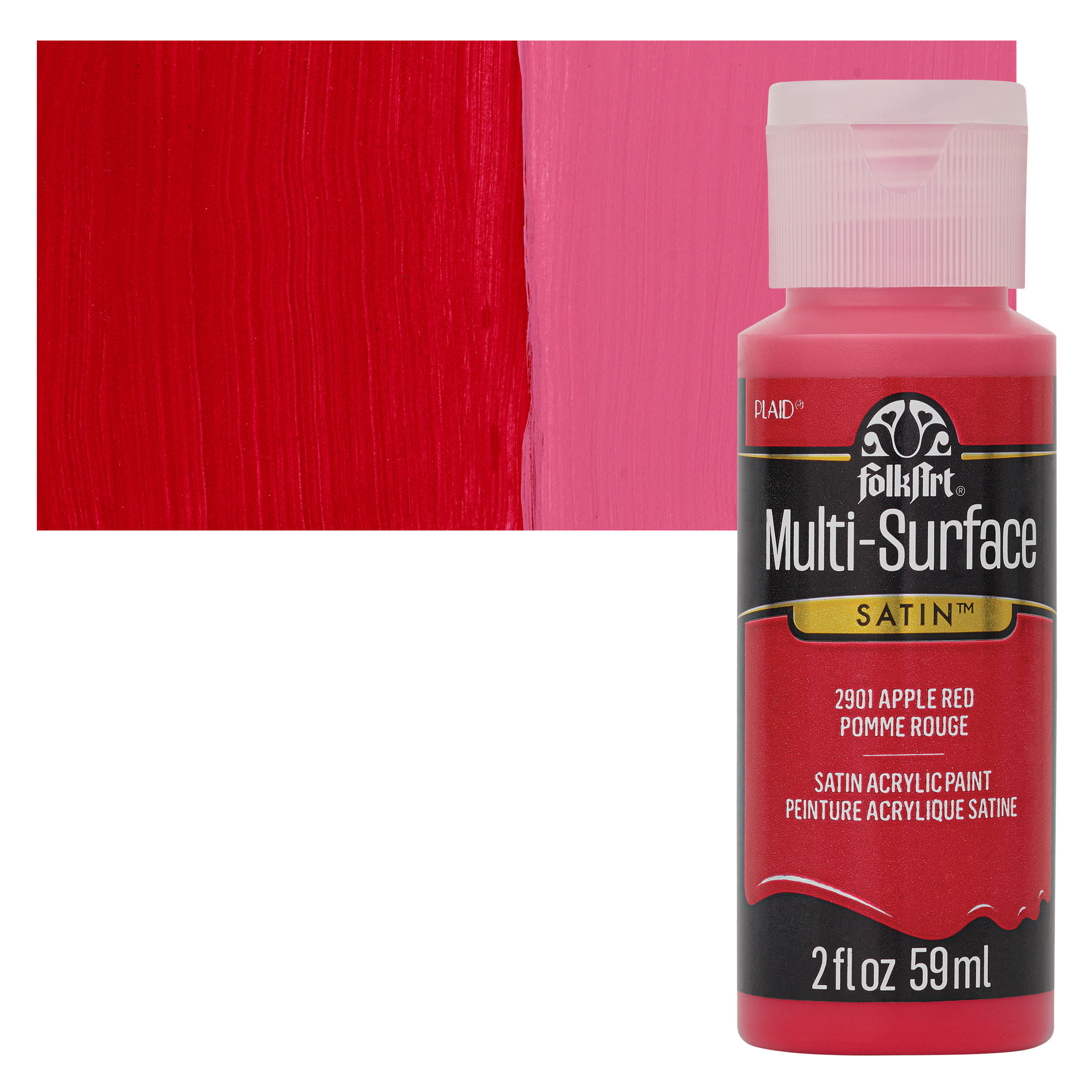 FolkArt Multi-Surface Acrylic Paint - Apple Red, 59 ml