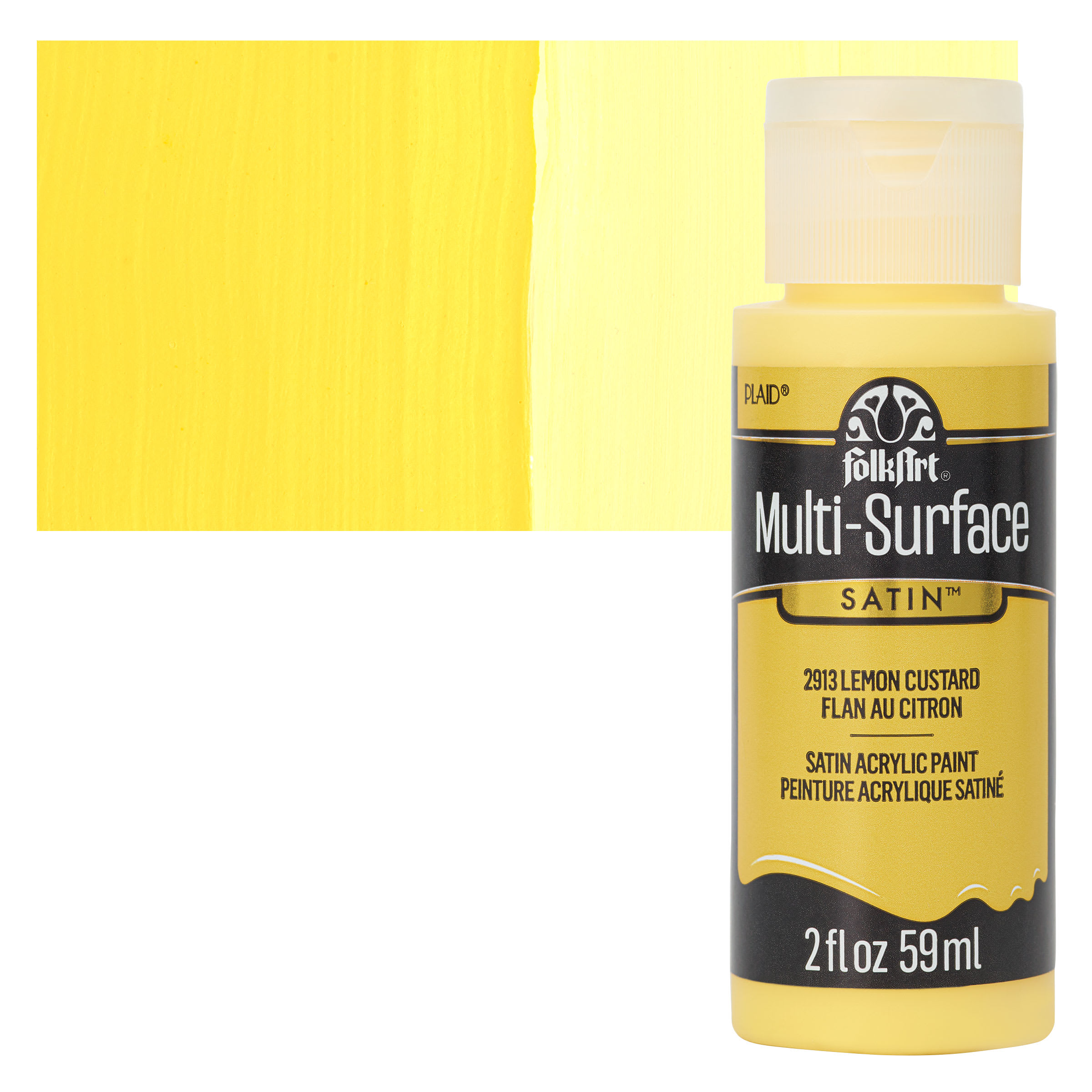 FolkArt Multi-Surface Acrylic Paint - Lemon Custard, 59 ml