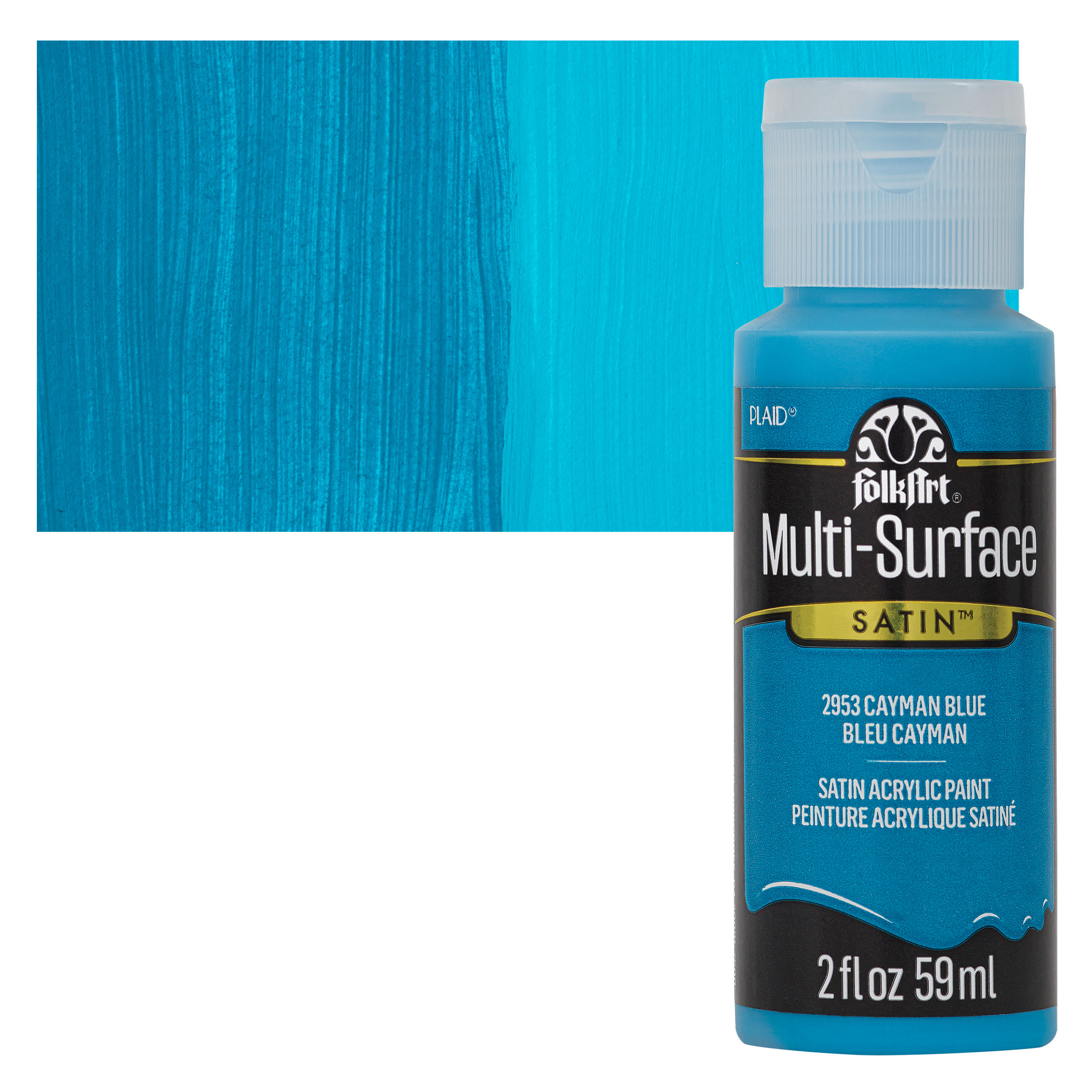 FolkArt Multi-Surface Acrylic Paint - Cayman Blue, 59 ml