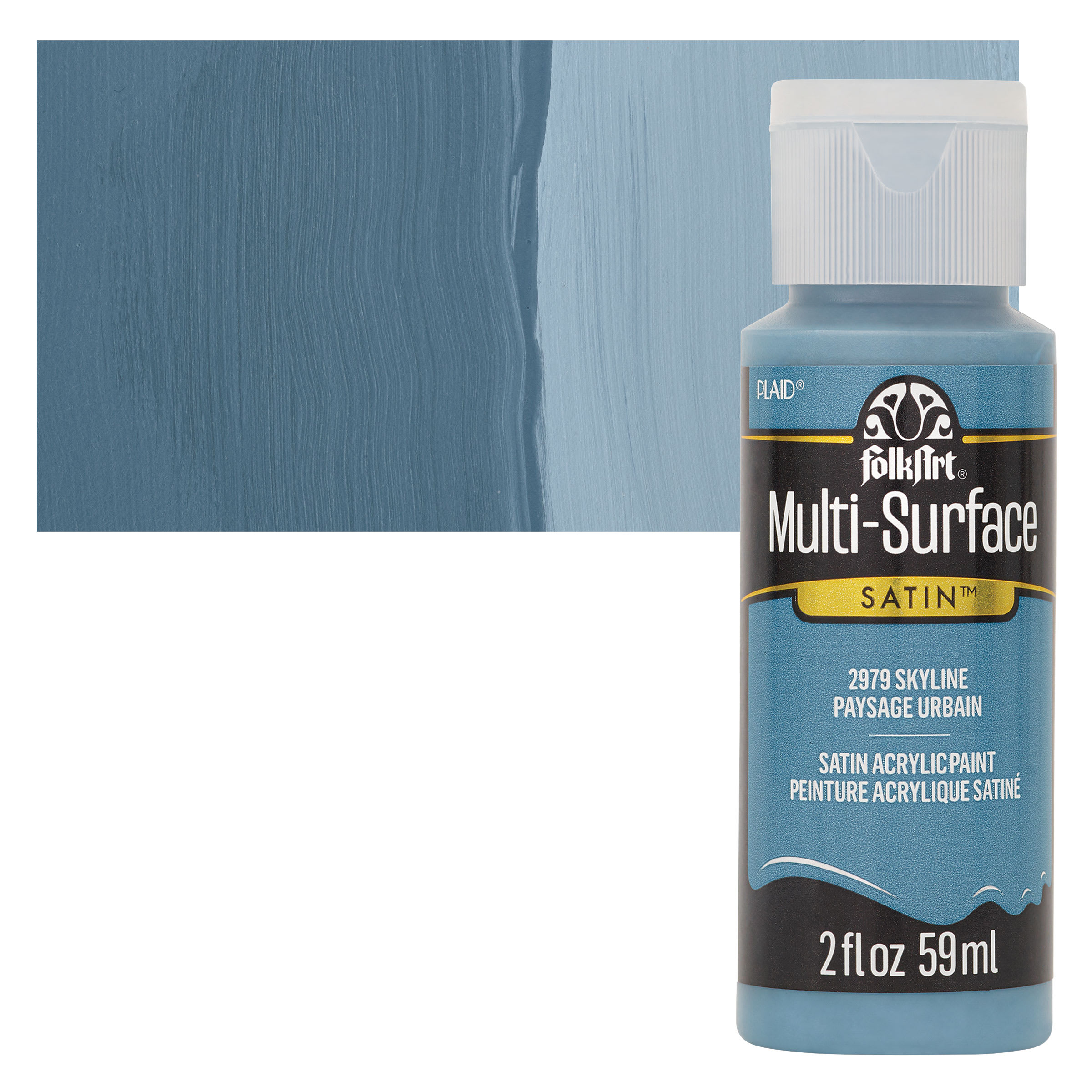 12 Pack: FolkArt® Multi-Surface Satin Acrylic Paint, 2 oz By Folk Art in Skyline | 2 fl oz