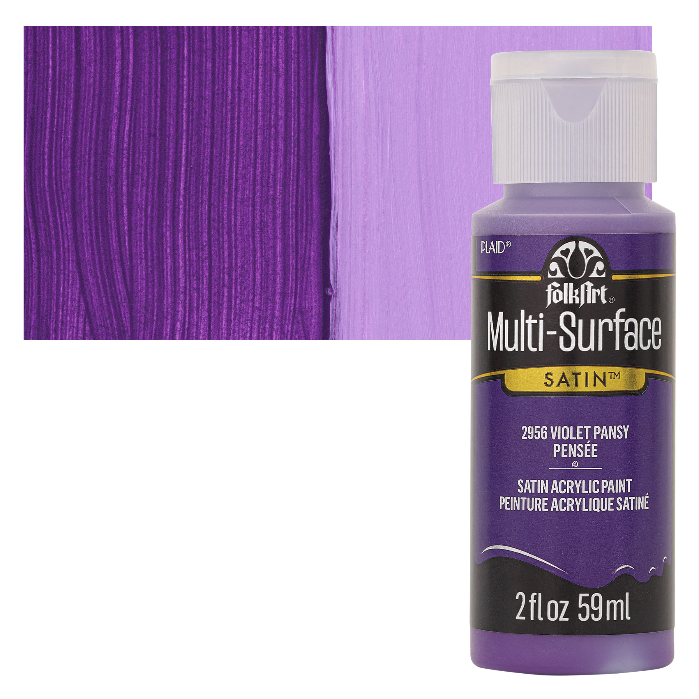 FolkArt Multi-Surface Acrylic Paint - Violet Pansy, 59 ml