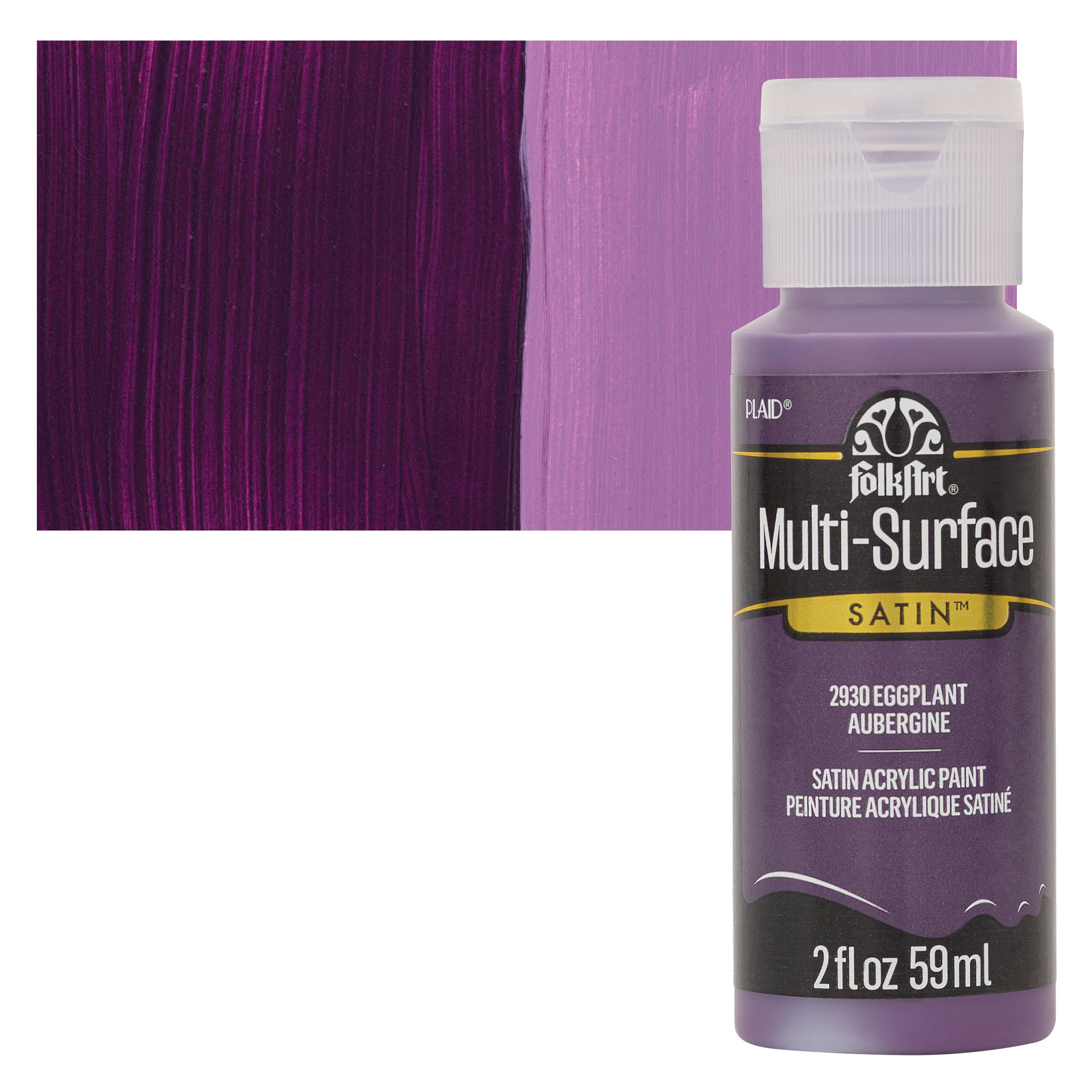 FolkArt Multi-Surface Acrylic Paint - Eggplant, 59 ml