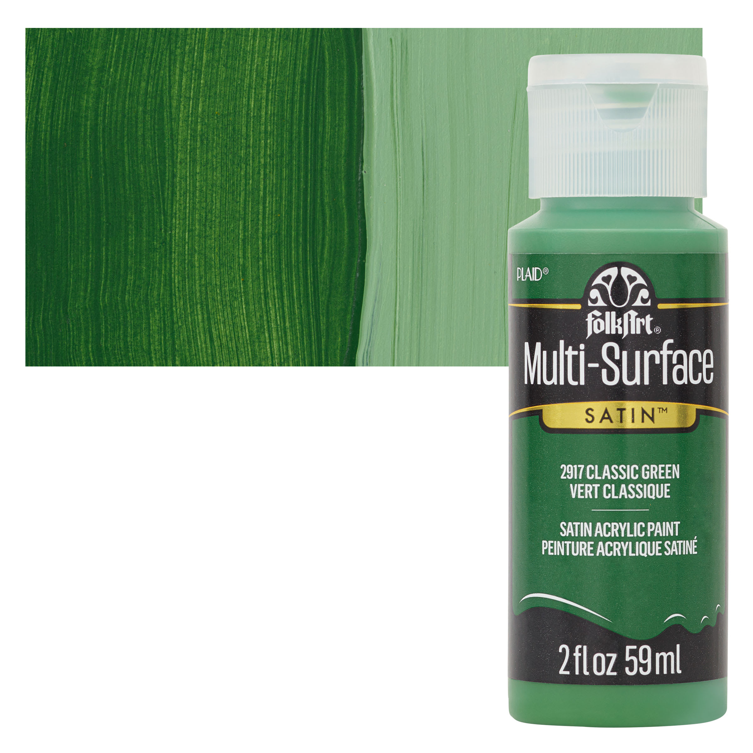 FolkArt Multi-Surface Acrylic Paint - Classic Green, 59 ml