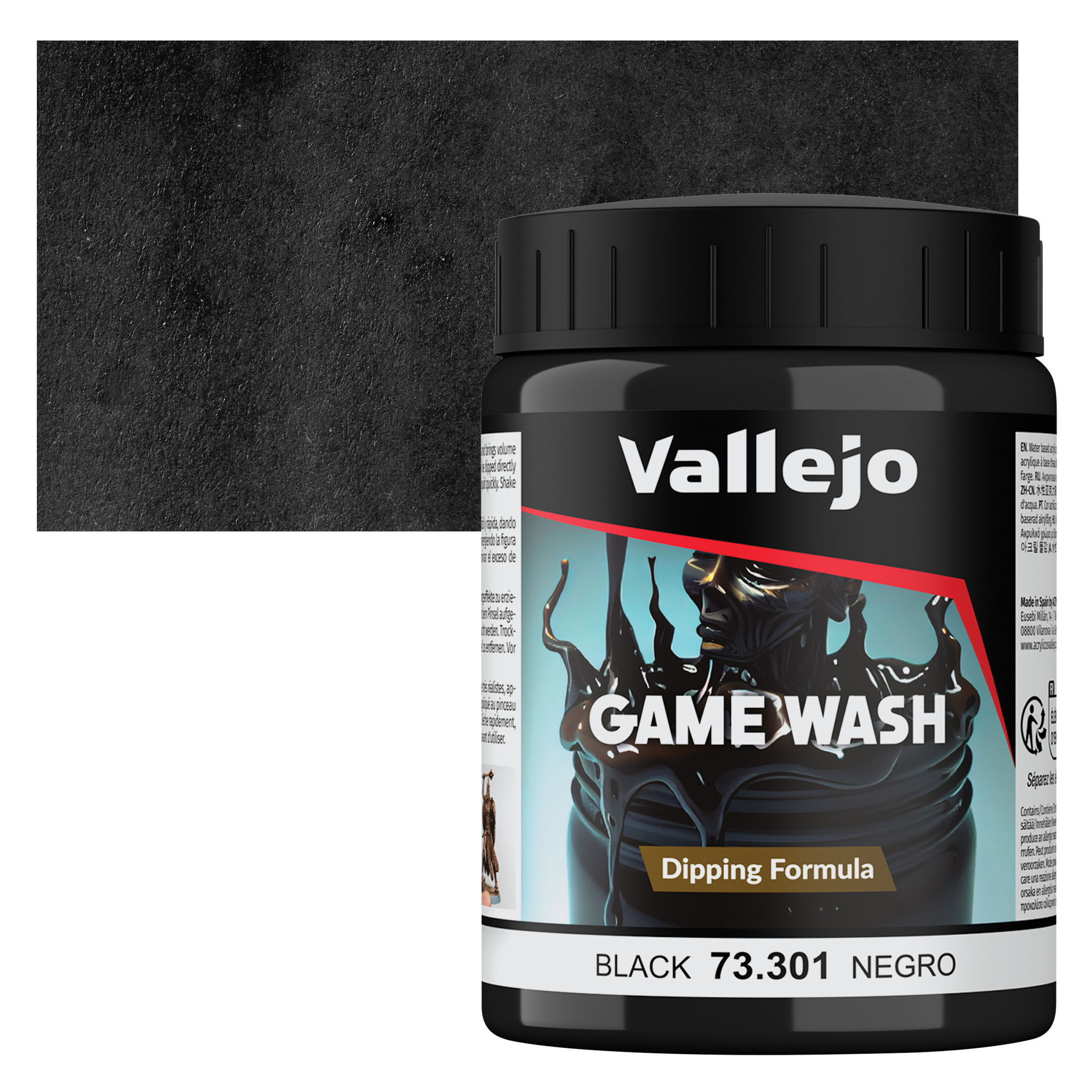Vallejo Game Color Fluid Acrylic Wash - Black, 200 ml