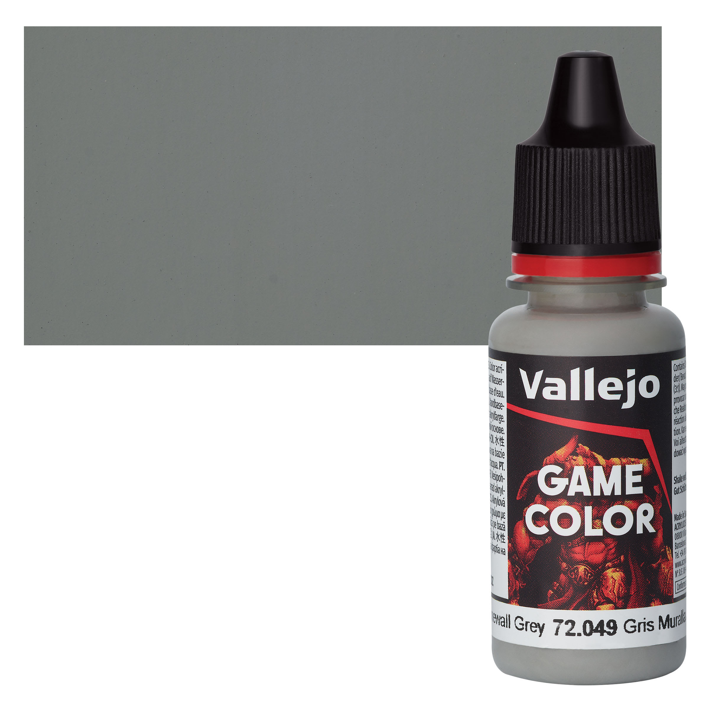 Vallejo Game Color Acrylic Paint - Stonewall Grey, 18 ml