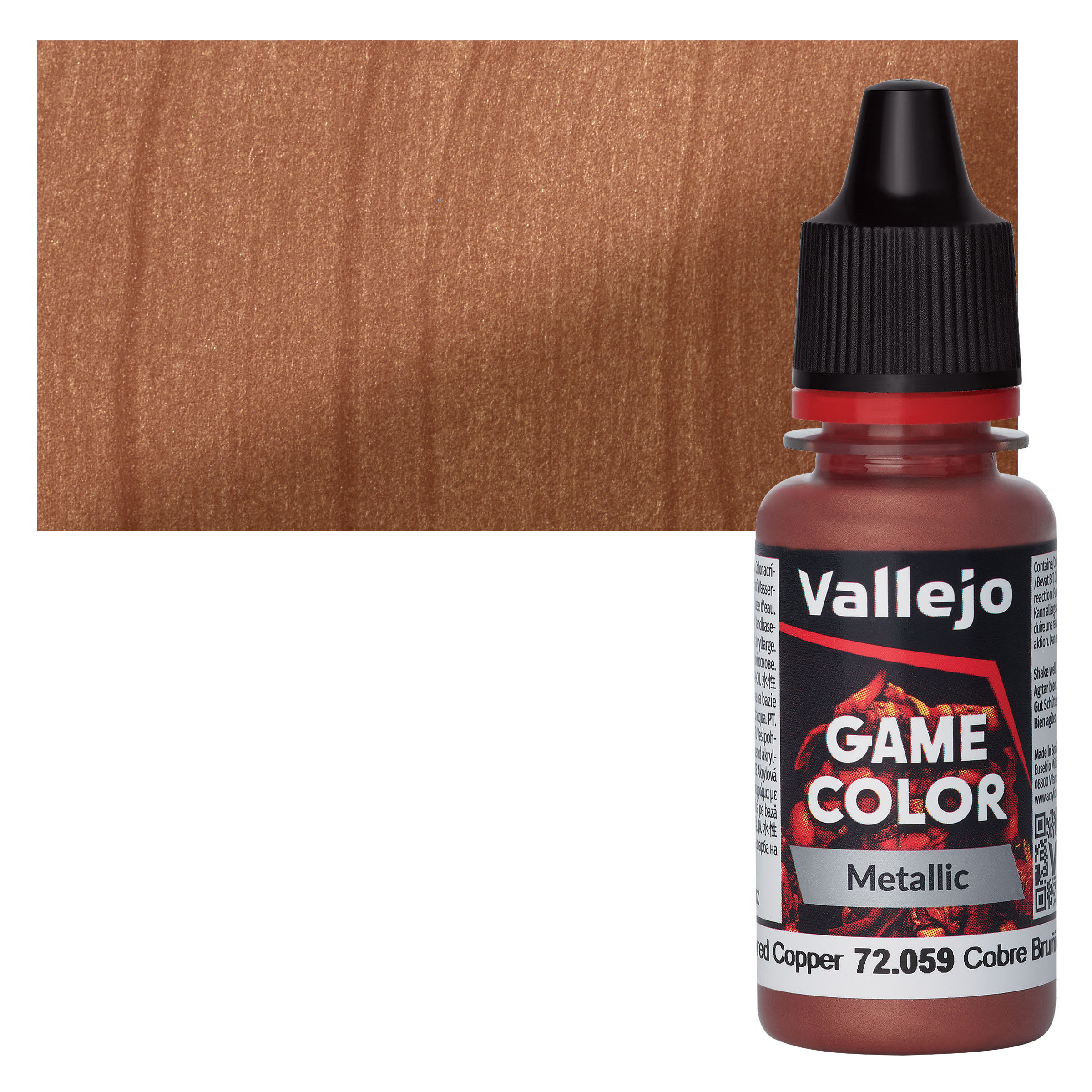 Vallejo Game Color Acrylic Paint - Hammered Copper, 18 ml