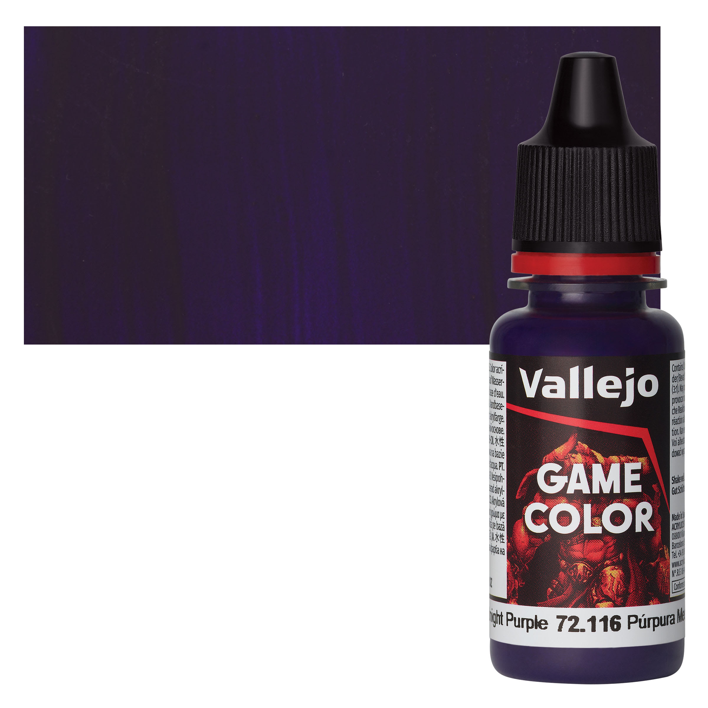 Vallejo Game Color Acrylic Paint - Midnight Purple, 18 ml