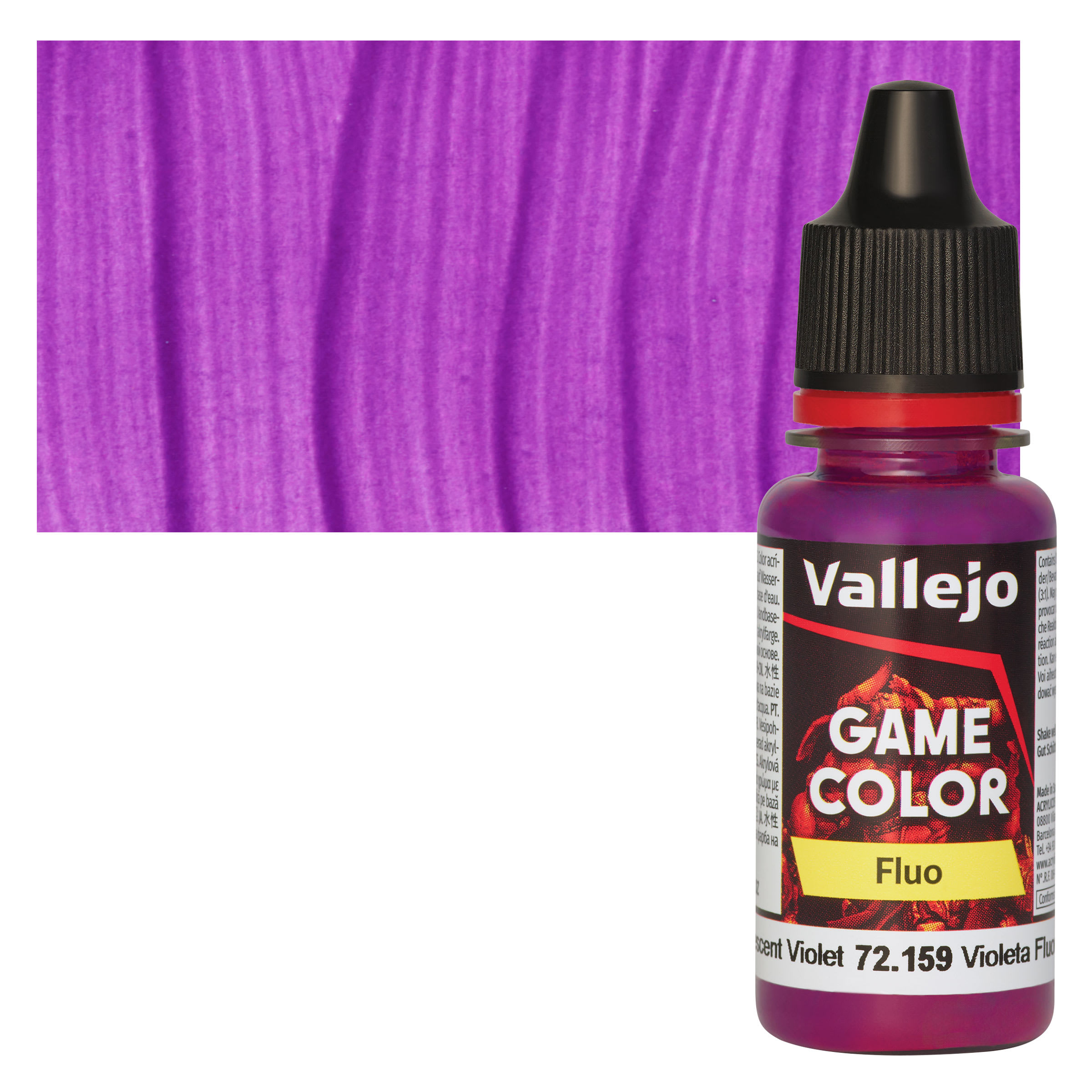 Vallejo Game Color Acrylic Paint - Fluorescent Violet, 18 ml