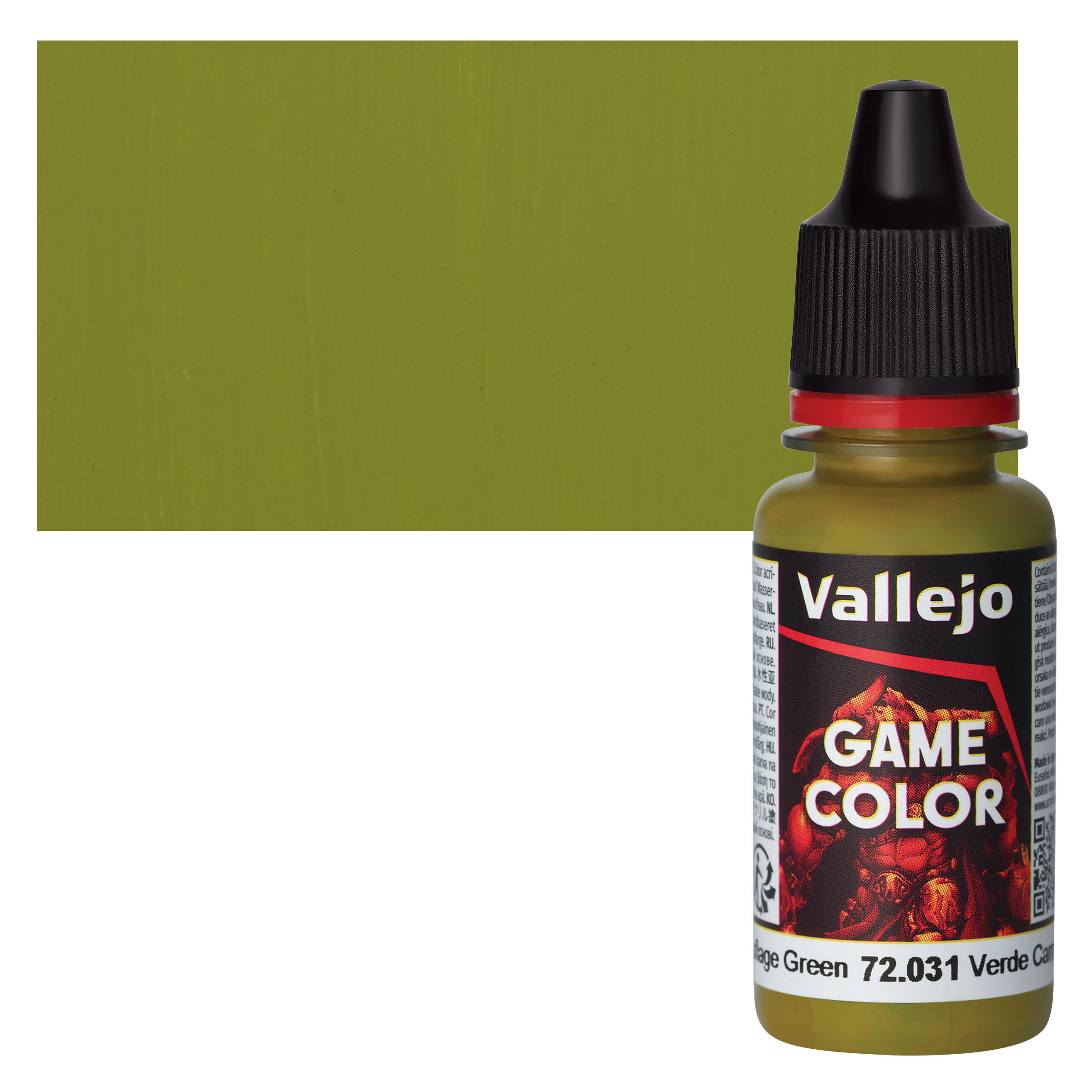 Vallejo Game Color Acrylic Paint - Camouflage Green, 18 ml