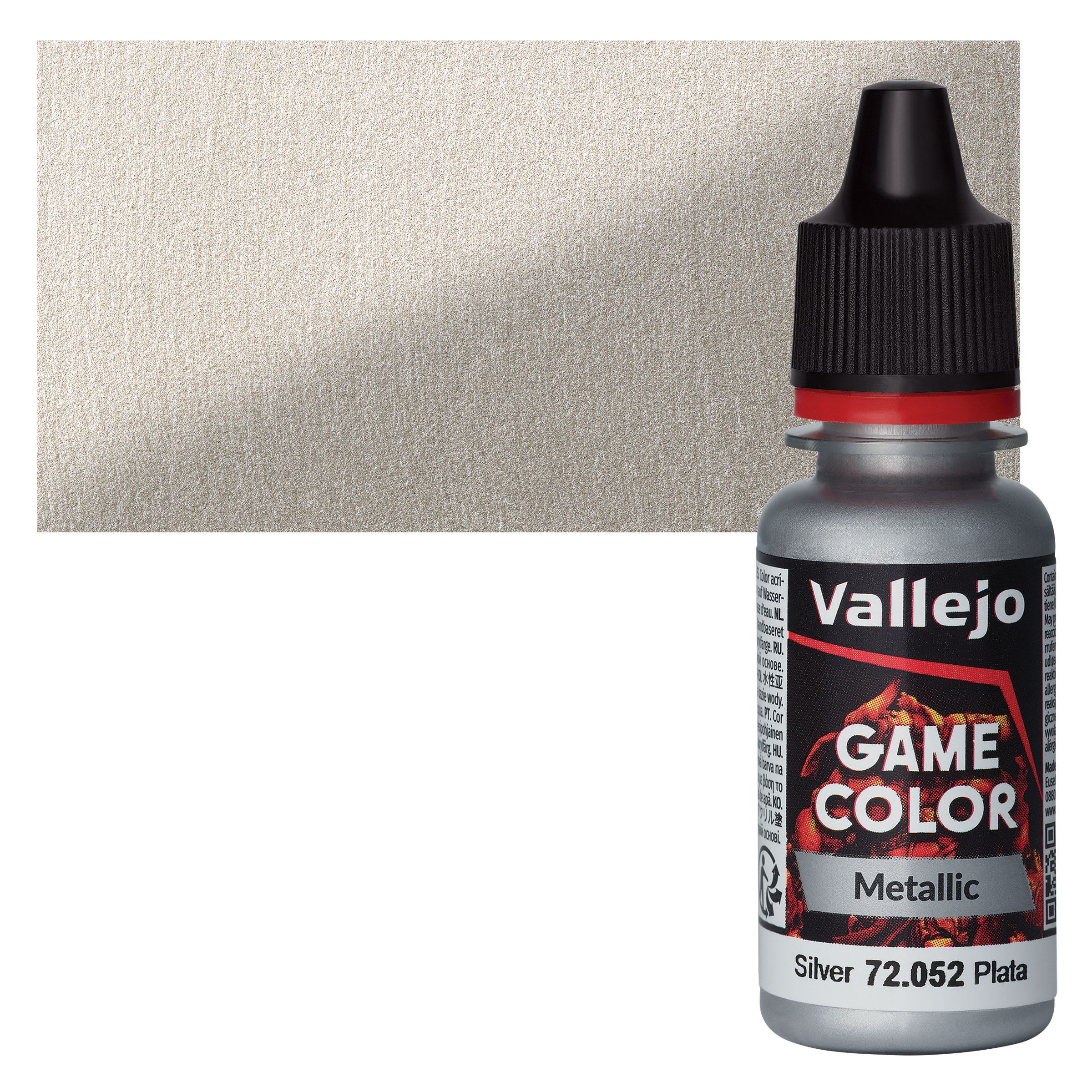 Vallejo Game Color Acrylic Paint - Silver, 18 ml