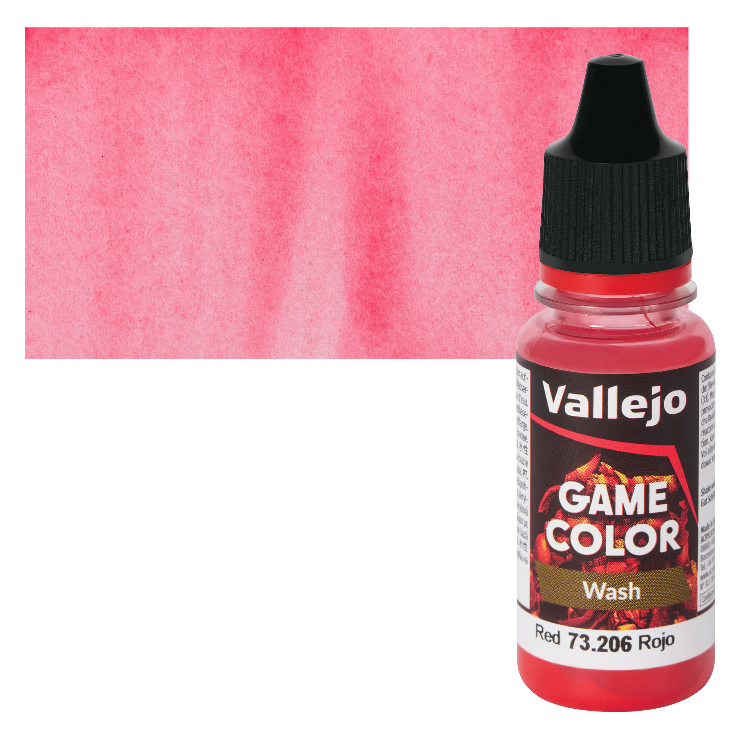 Vallejo Game Color Fluid Acrylic Wash - Red, 18 ml