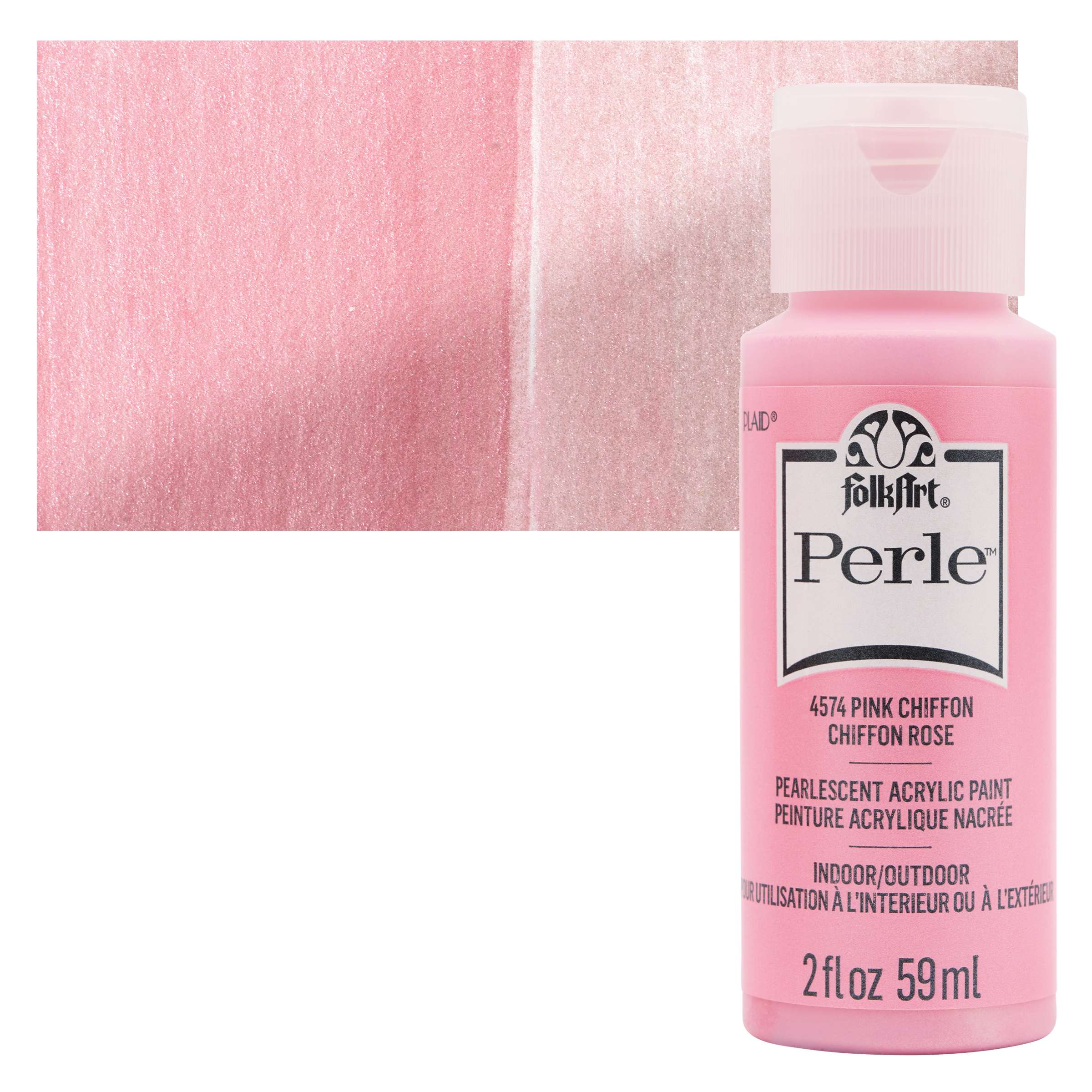 FolkArt® Perle™ Pearlescent Acrylic Paint By Folk Art in 4574 Pink Chiffon | 2 fl oz