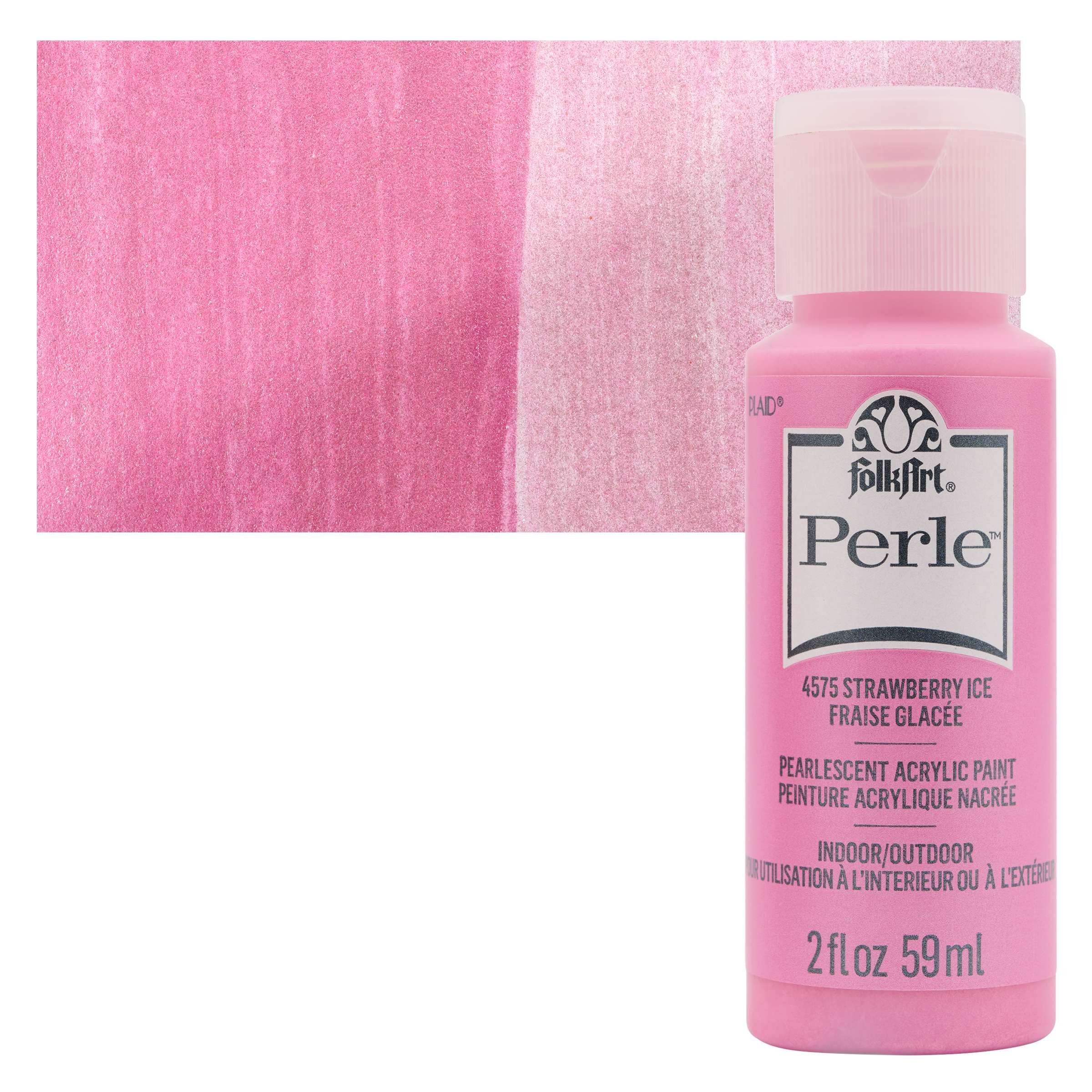 FolkArt Perle Acrylic Paint - Strawberry Ice, 2 oz bottle