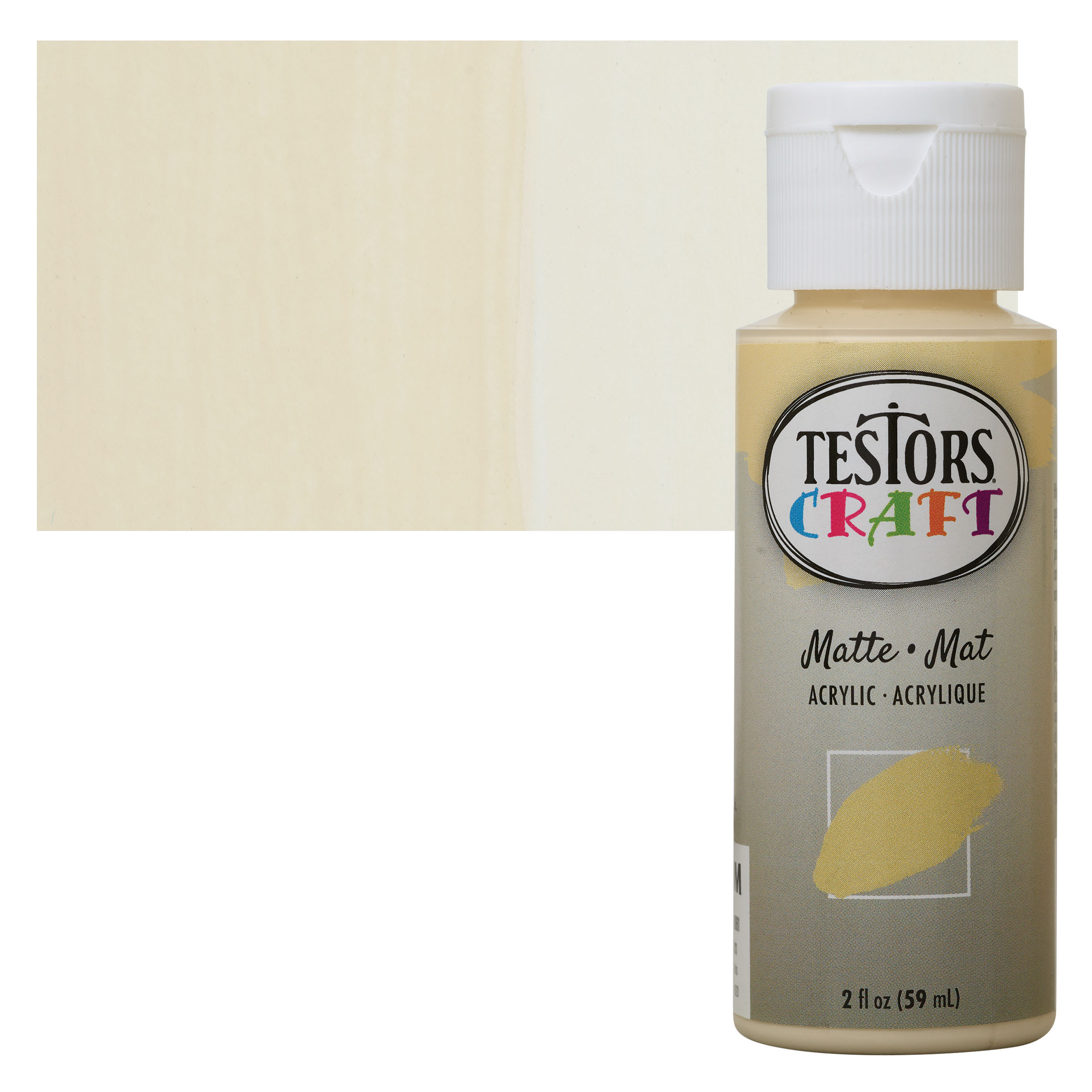Testors Craft Acrylic Paint - French Vanilla, 2 oz Bottle
