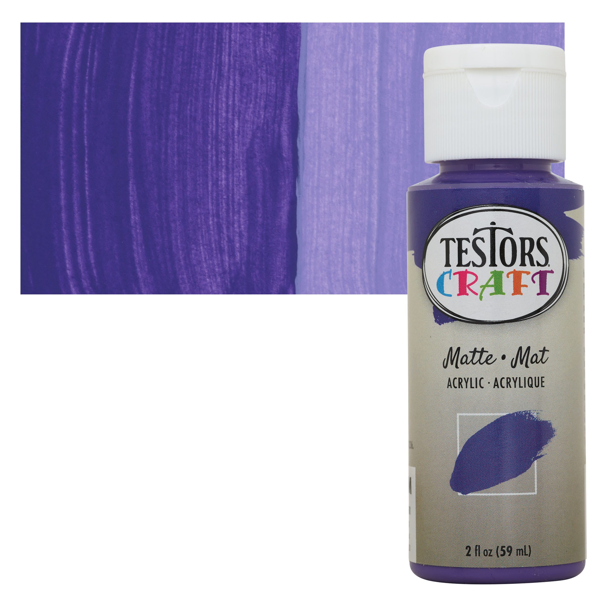 Testors Craft Acrylic Paint - Purple, 2 oz Bottle