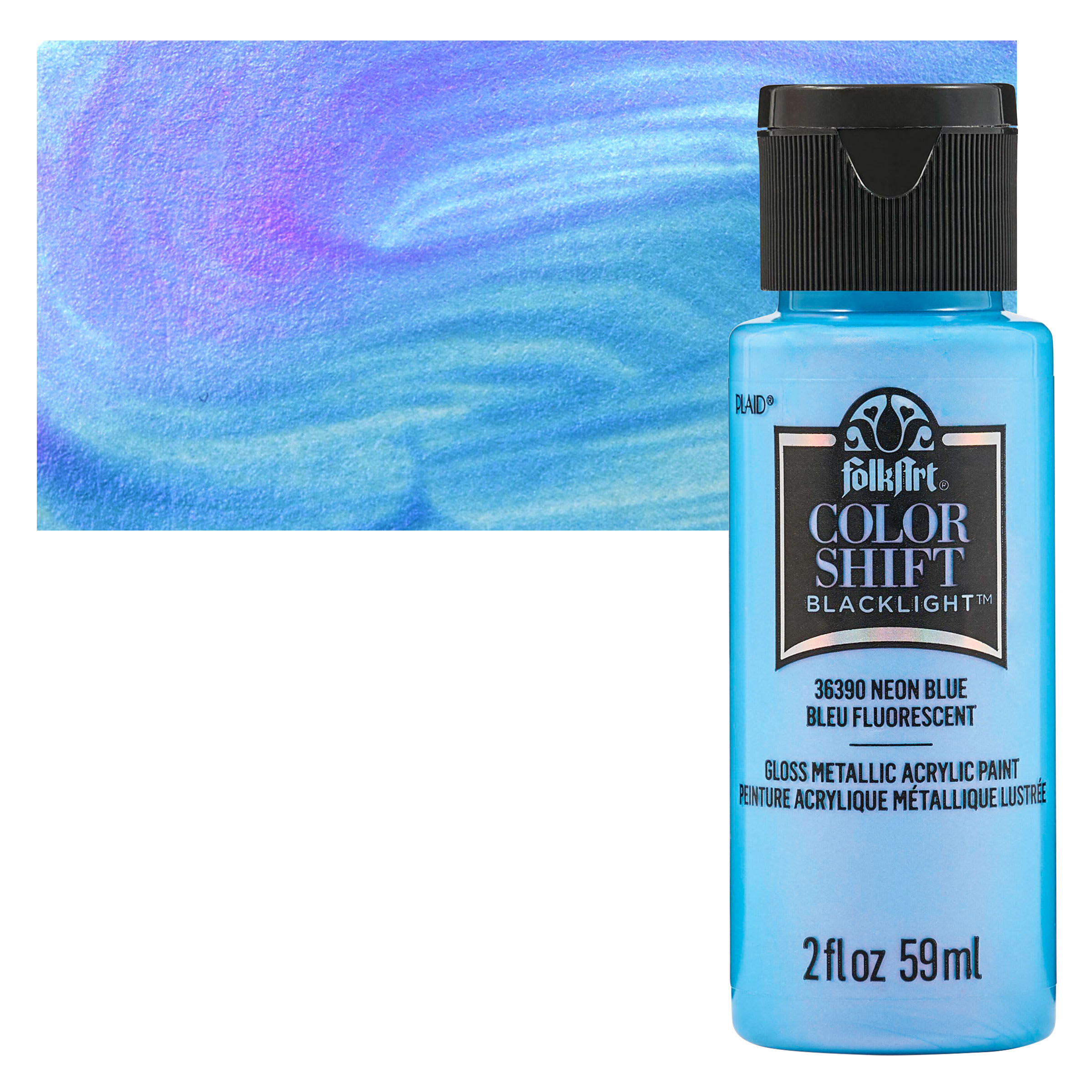 FolkArt ® Color Shift Blacklight™ Acrylic Paint By Folk Art in 36390 Neon Blue | 2 fl oz