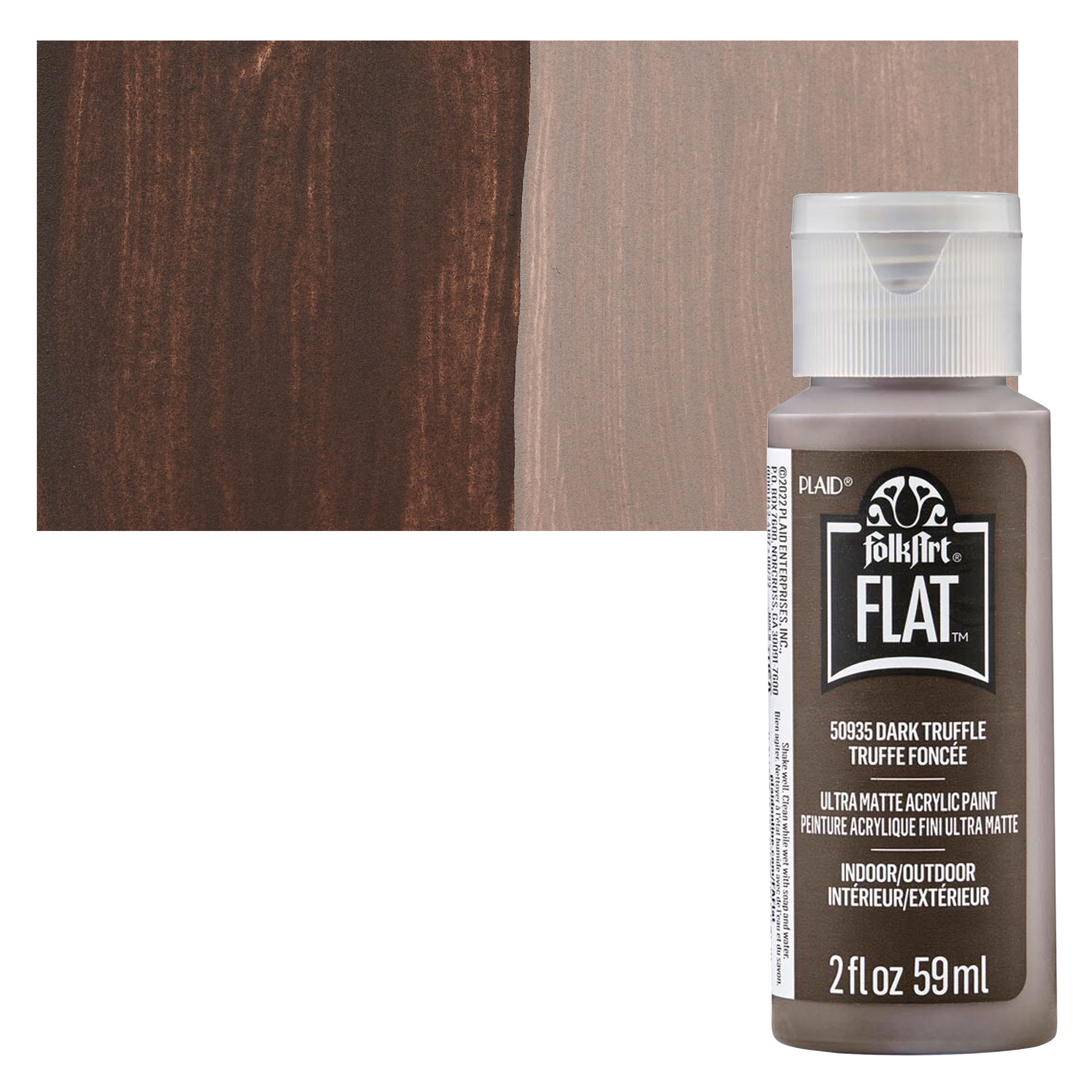 24 Pack: FolkArt® Flat™ Acrylic Paint By Folk Art in 50935 Dark Truffle | 2 fl oz