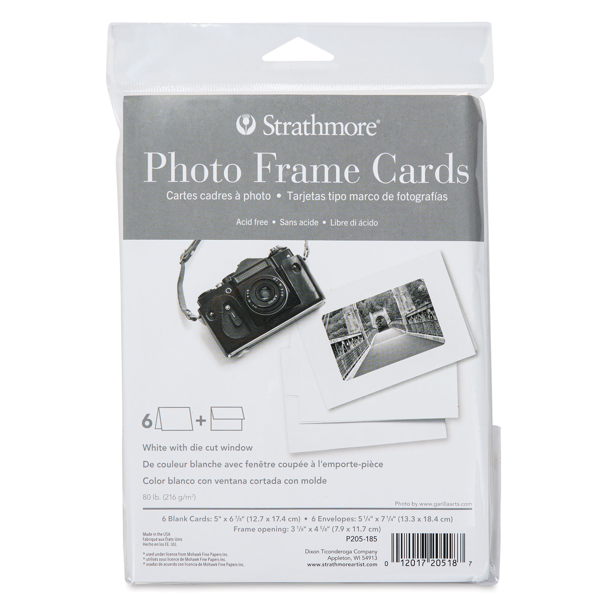 Strathmore® Plain Border Photo Frame Cards & Envelopes Set in White | 5" x 6.75"