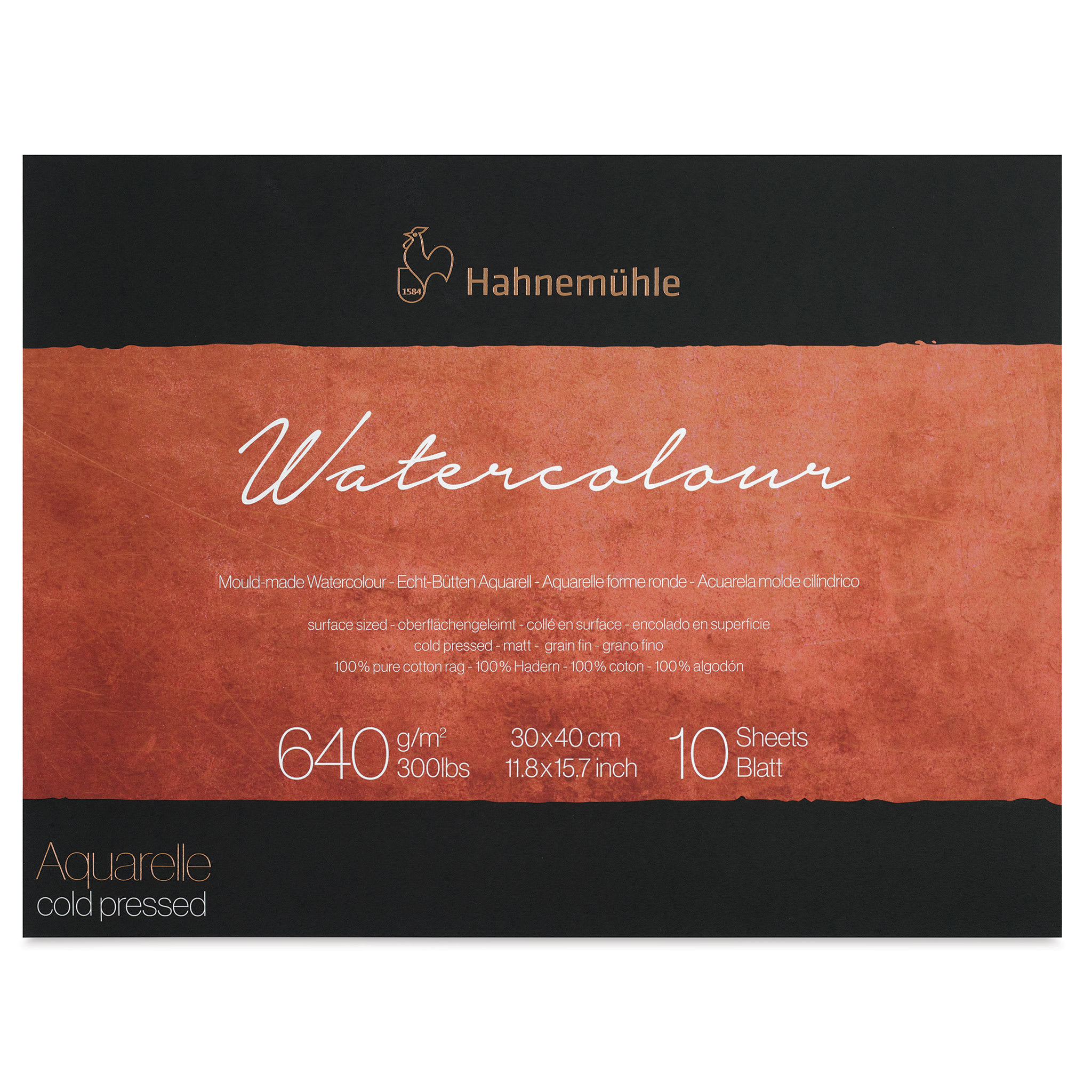 Hahnemühle The Collection Watercolor Block - Cold Press, 11.8" x 15.7", 300 lb, 10 Sheets