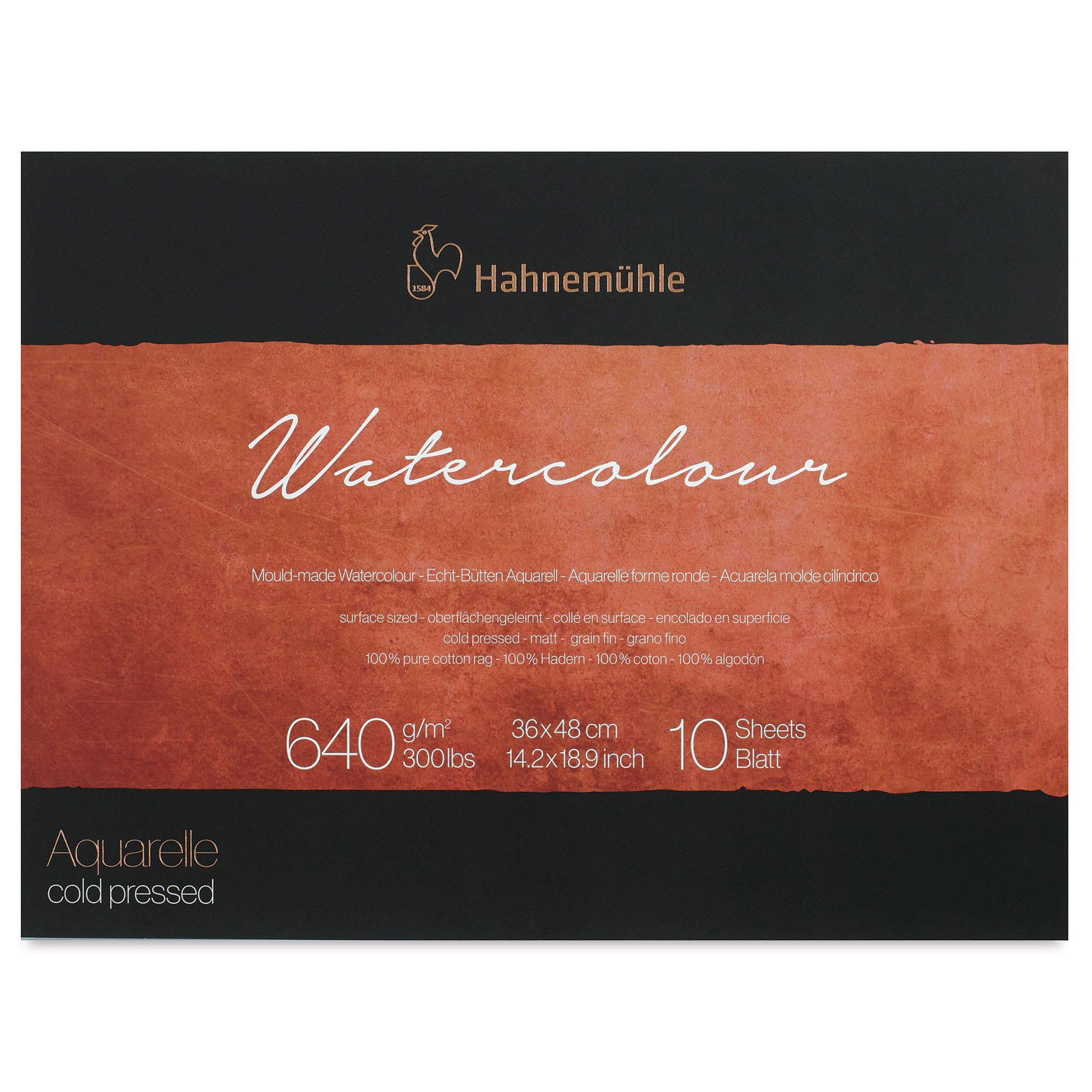 Hahnemühle The Collection Watercolor Block - Cold Press, 14.1" x 18.9", 300 lb, 10 Sheets