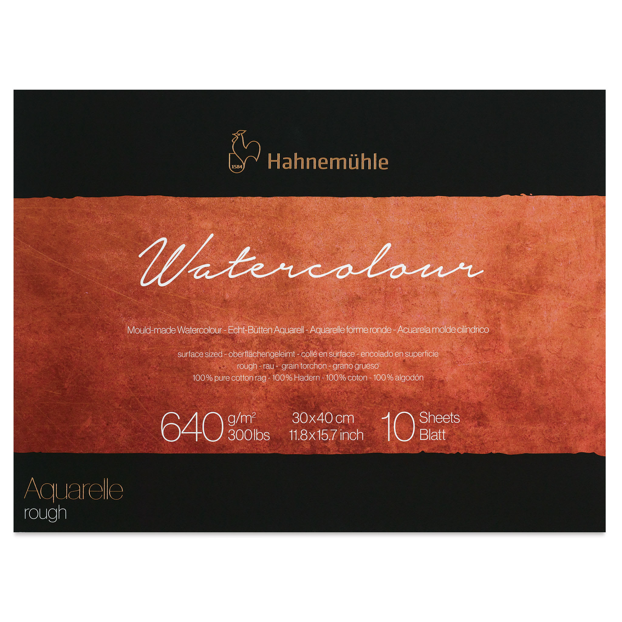 Hahnemühle The Collection Watercolor Block - Rough, 11.8" x 15.7", 300 lb, 10 Sheets