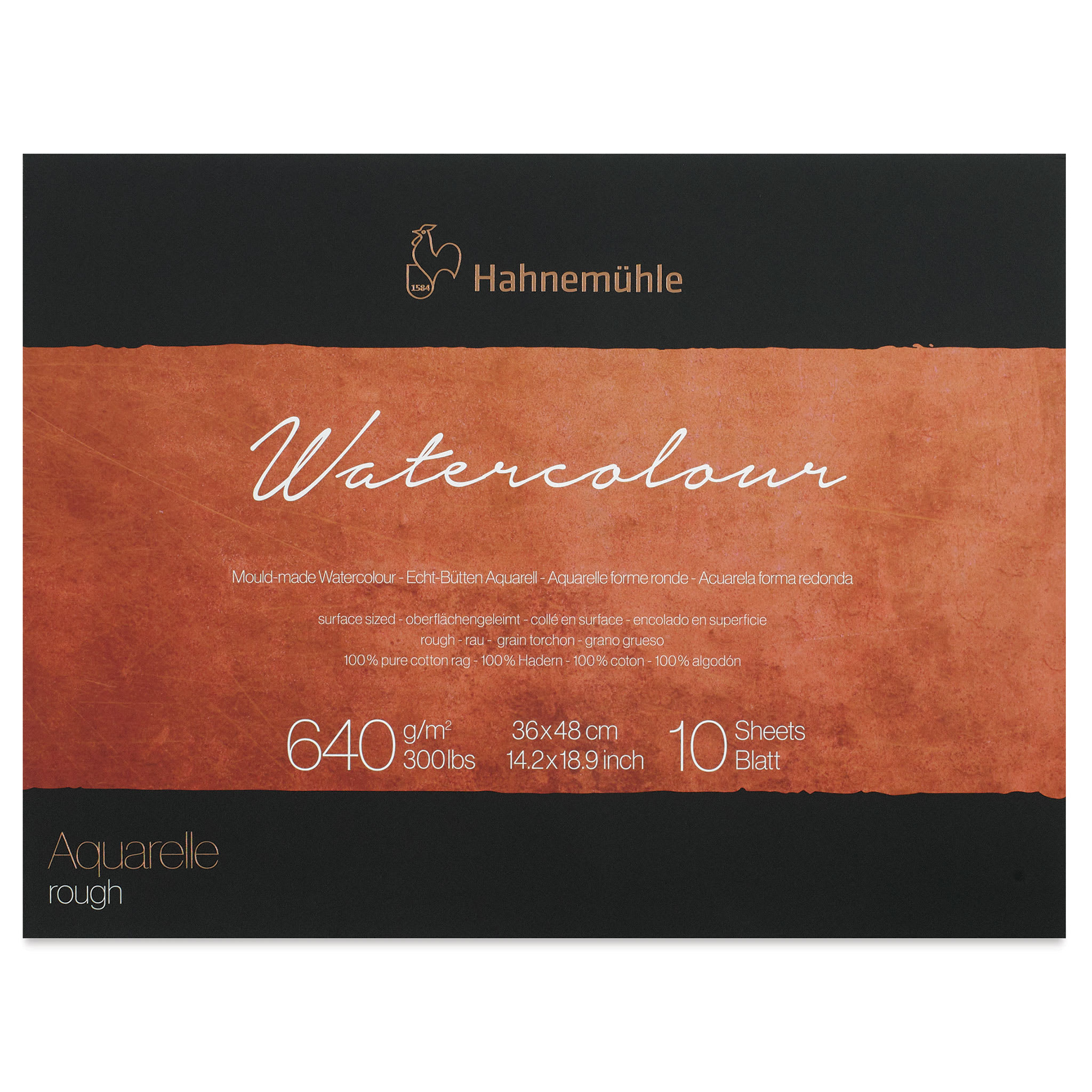 Hahnemühle The Collection Watercolor Block - Rough, 14.1" x 18.9", 300 lb, 10 Sheets