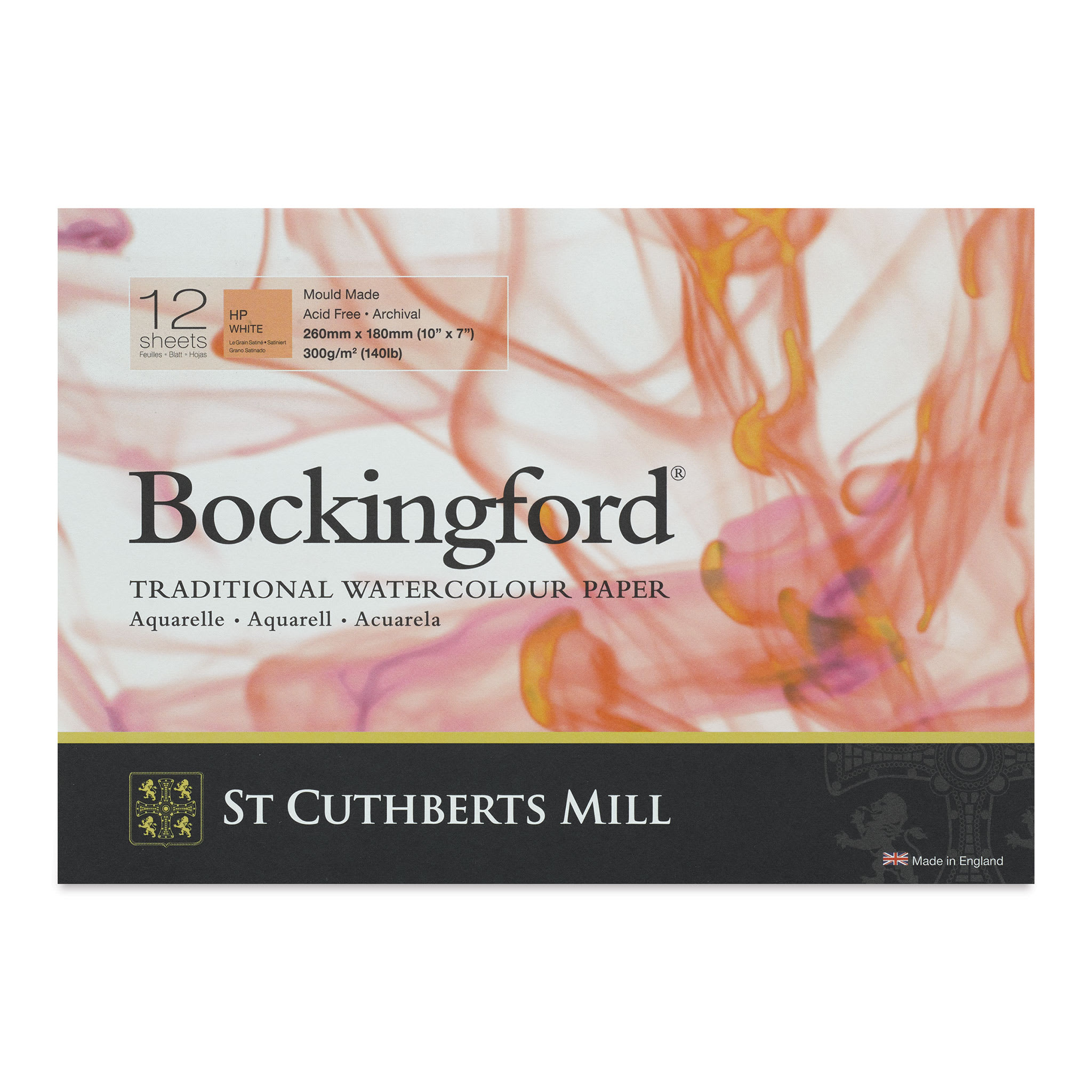 Bockingford® White Hot Pressed Glue Binding Watercolor Paper, 12 Sheets By St Cuthberts | 7" x 10"