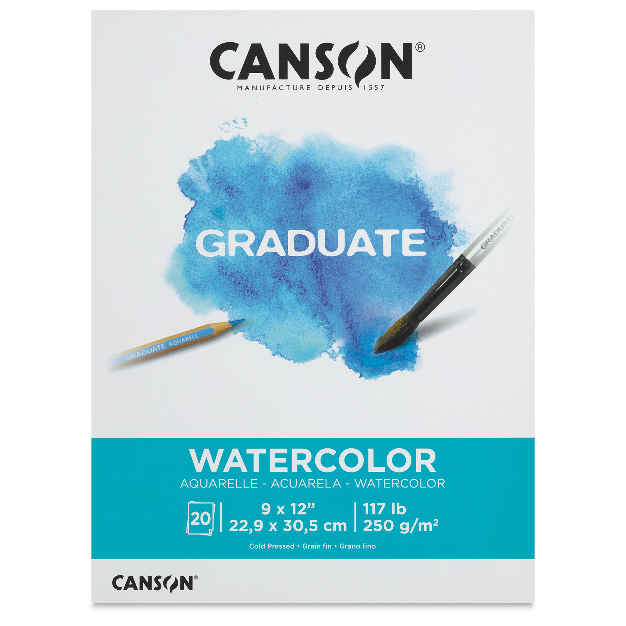 Canson Graduate Watercolor Pad - 9" x 12", 20 Sheets