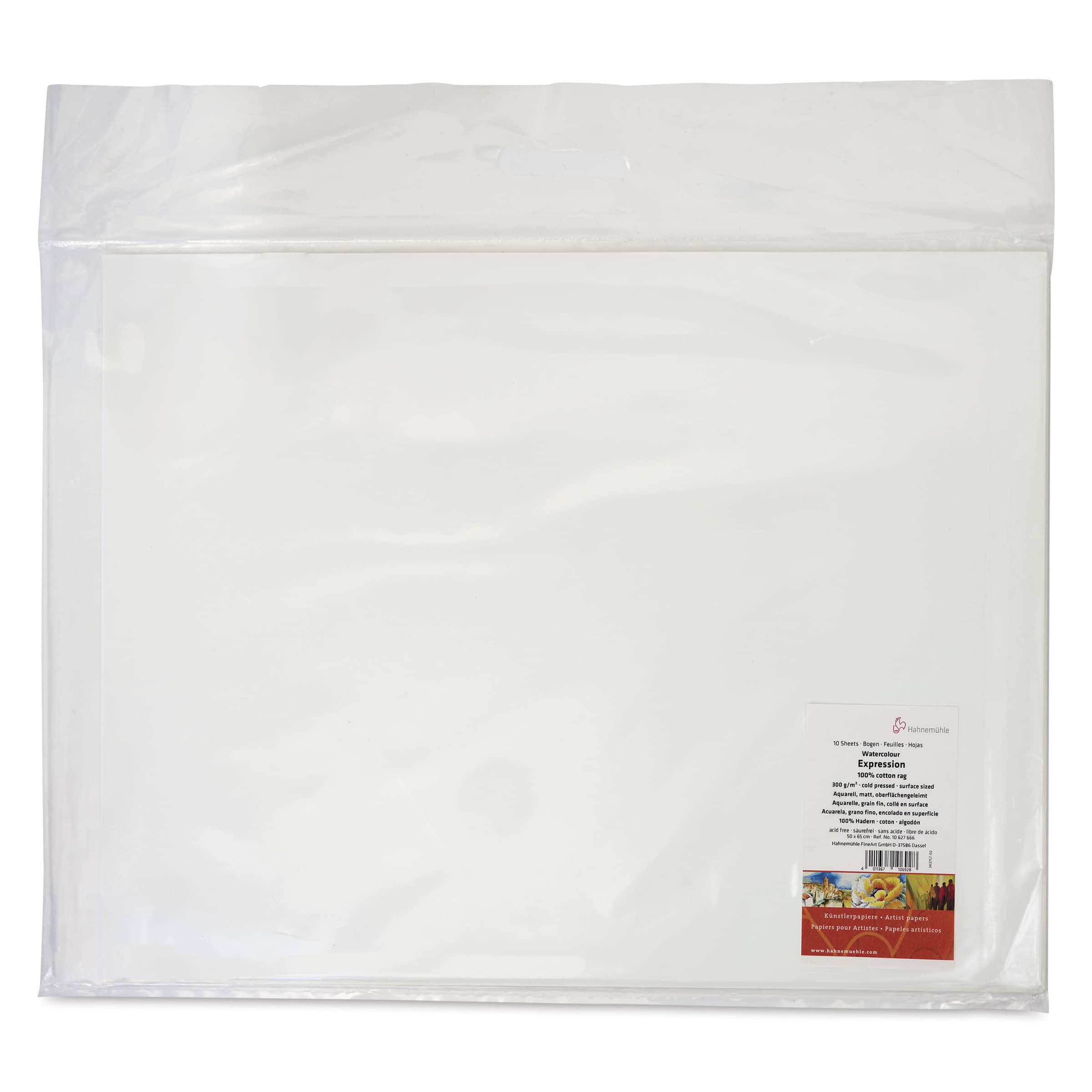 Hahnemühle Expressions Watercolor Paper Pack - 19.7" x 25.6", 10 Sheets, 300 gsm