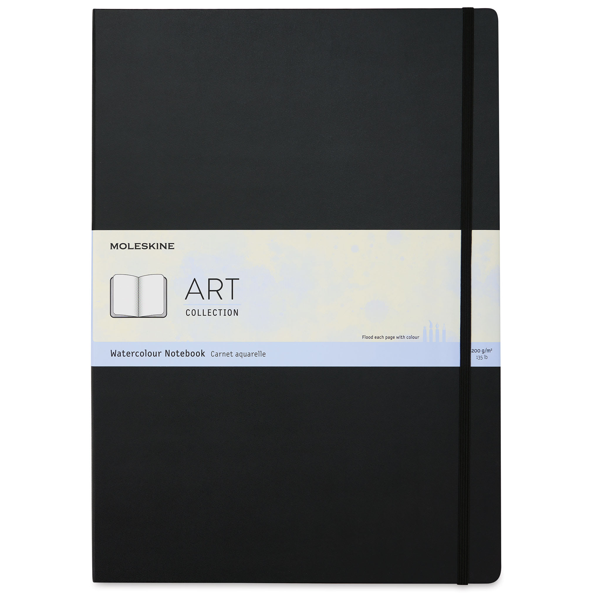 Moleskine Art Collection Watercolor Notebook - 16-1/2" x 12", Portrait, 60 Pages
