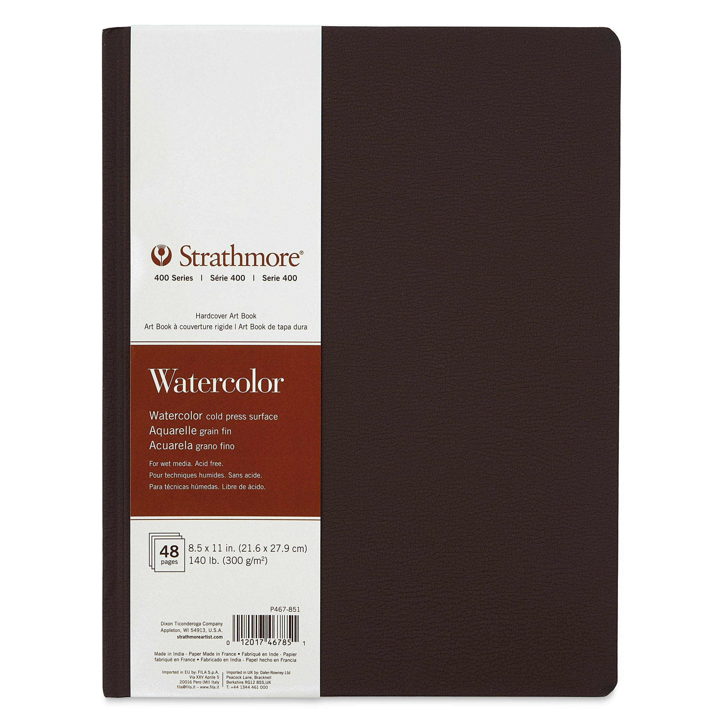 Strathmore 400 Series Watercolor Hardcover Hardbound Art Book - 8-1/2" x 11", Portrait