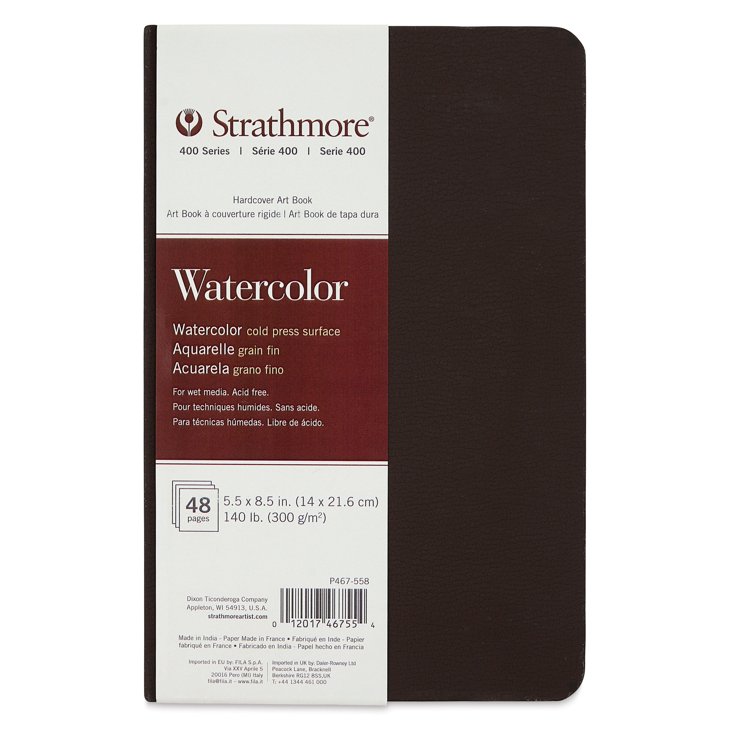 Strathmore 400 Series Watercolor Hardcover Hardbound Art Book - 5-1/2" x 8-1/2", Portrait