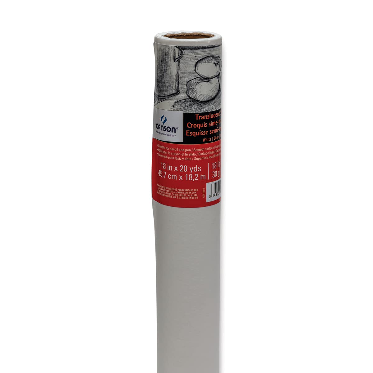 Canson Tracing Sketch Roll (10W) - 18" x 20 yds, White