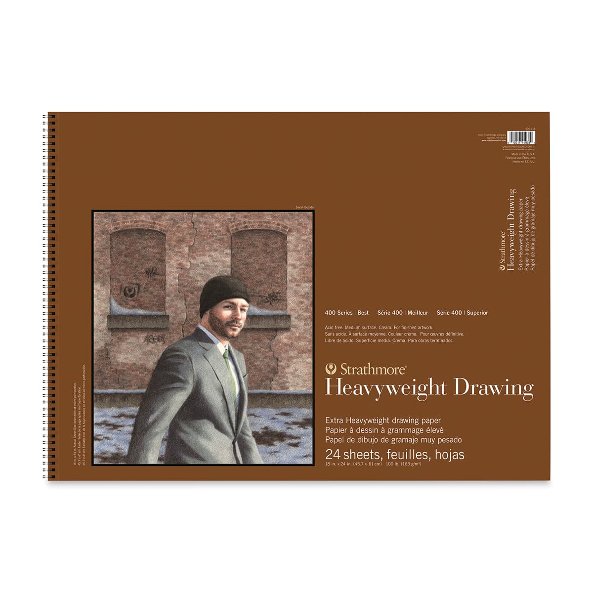 Strathmore 400 Series 18 x 24 Spiral Bound Drawing Sketch Pad, 24 Sheets/Pad (16861) | Quill