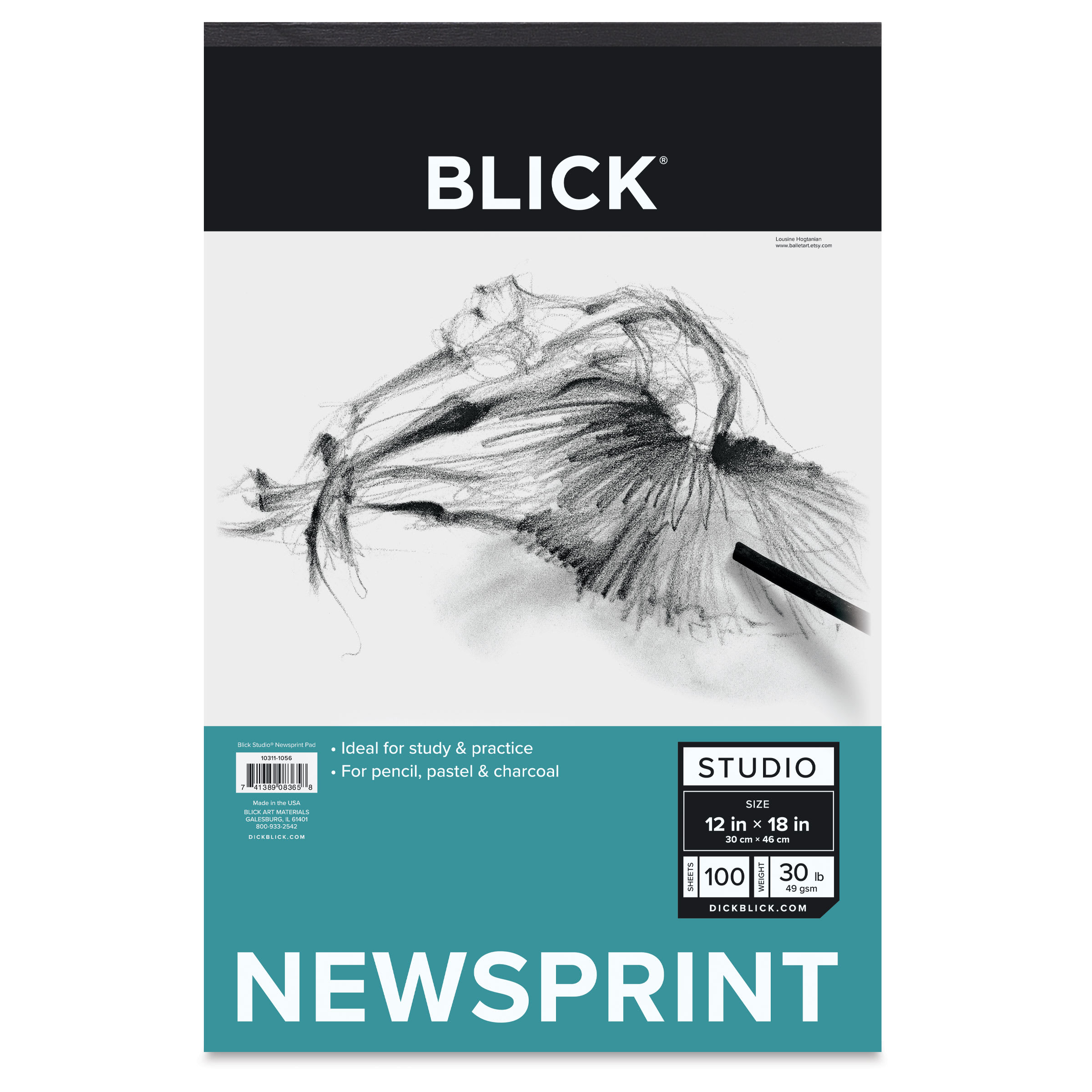 Blick Studio Newsprint Pad - 12" x 18", 100 Sheets