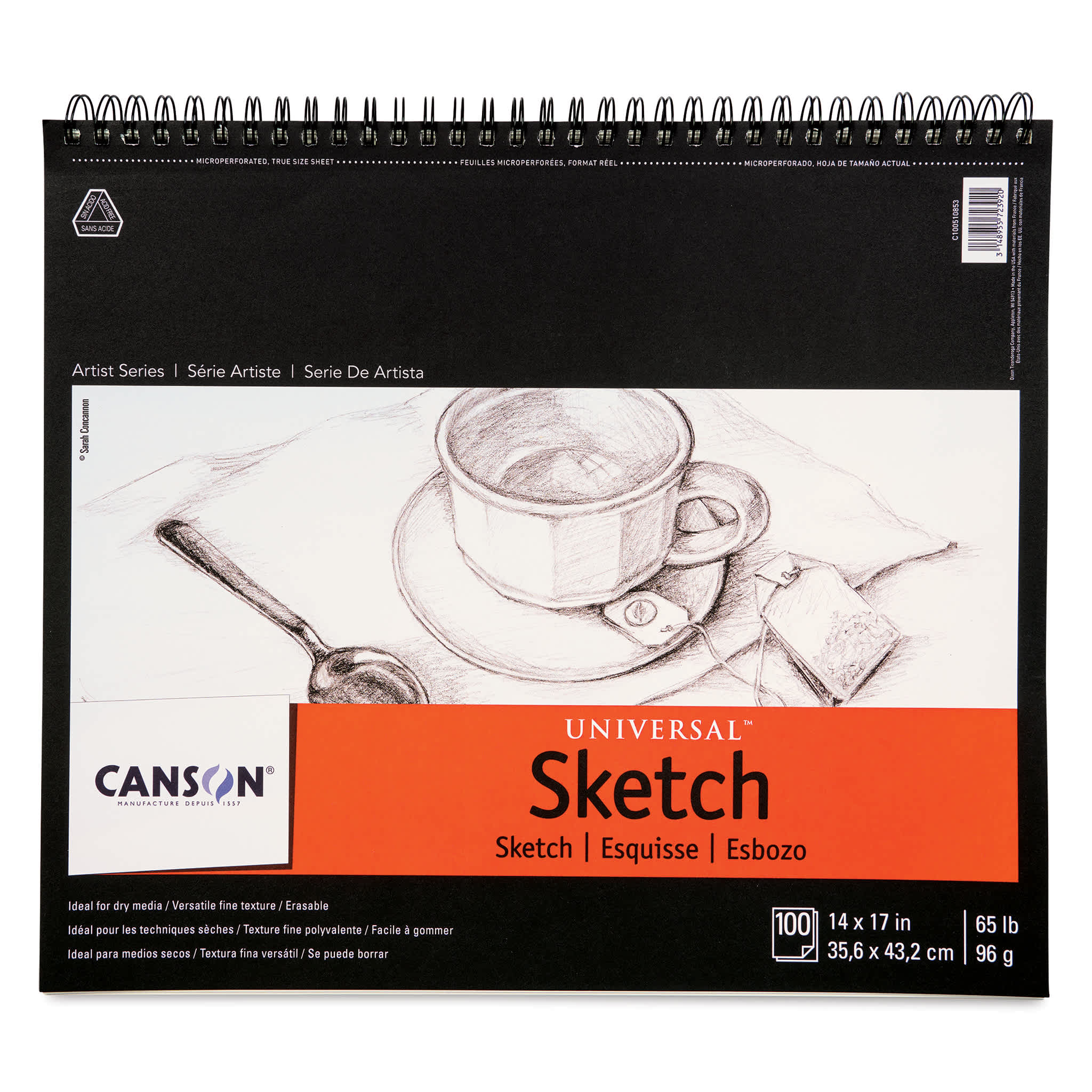 Canson Universal Sketch Pad - 14" x 17", Portrait, 100 Sheets