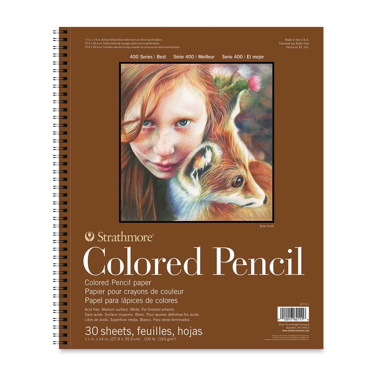 Strathmore 400 Series Colored Pencil Pad - 14" x 11", 30 Sheets, 100 lb