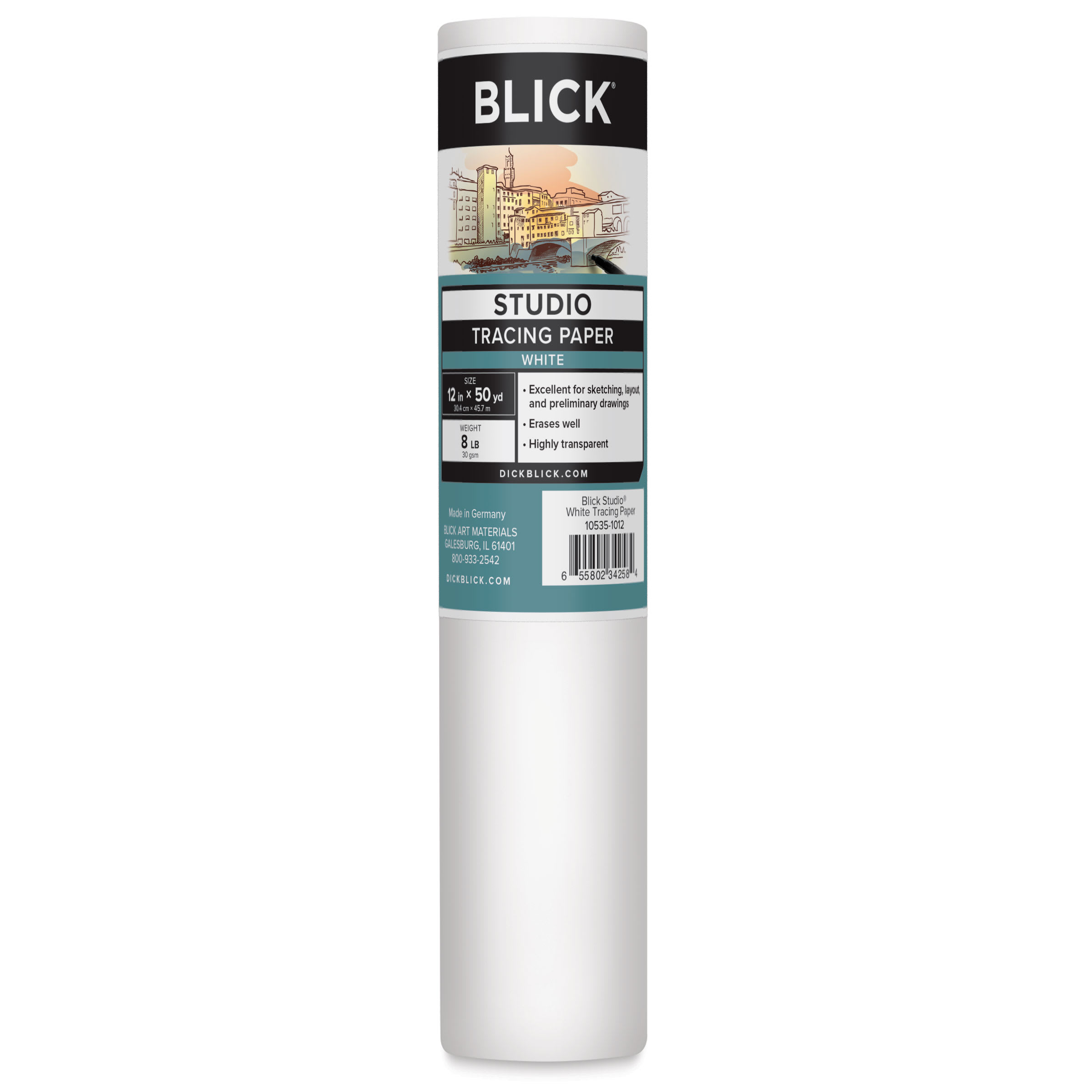 Blick Studio Tracing Paper Roll - 12" x 50 yds, White